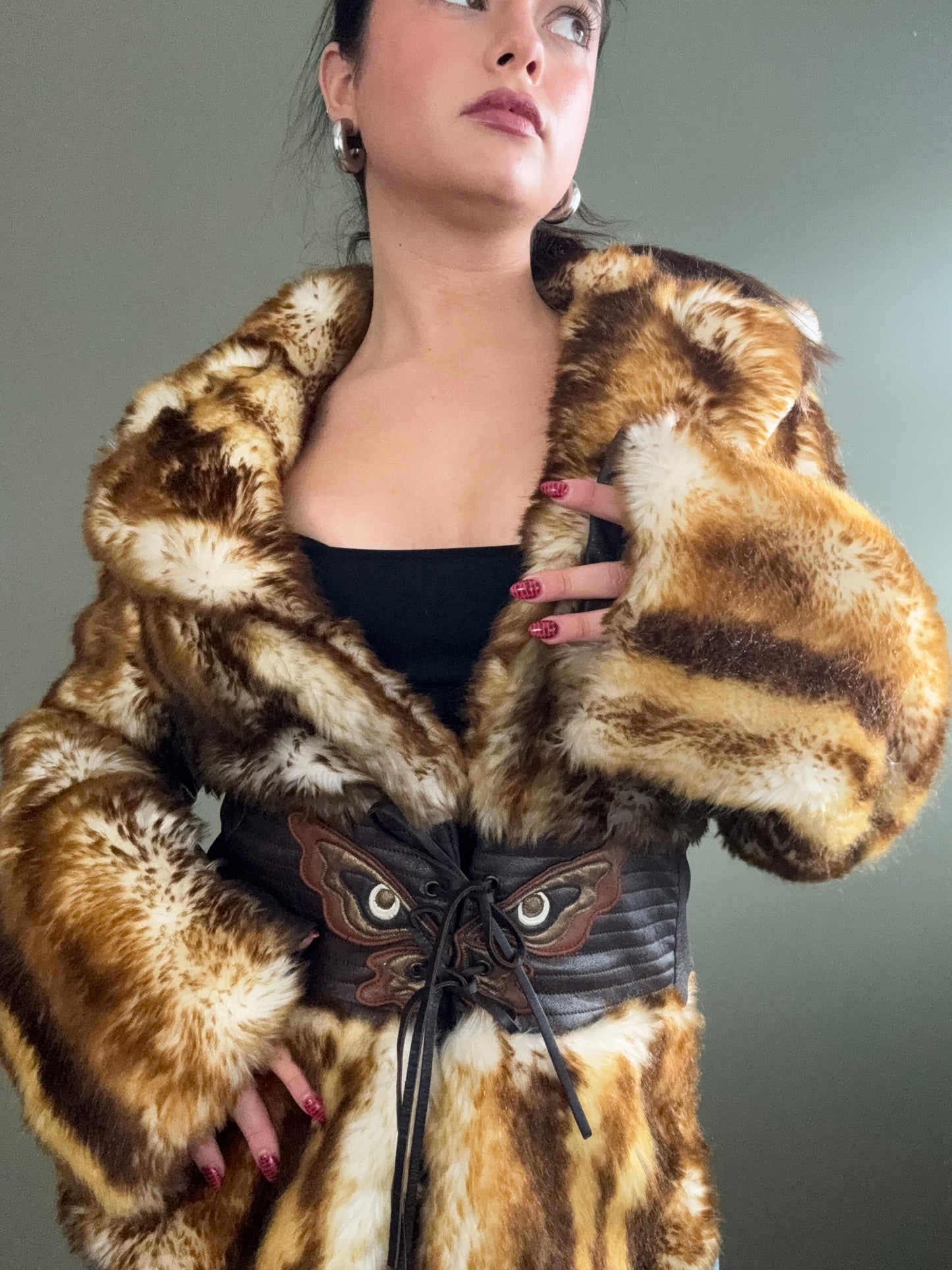 Miss Sixty Faux Fur Jacket (M)