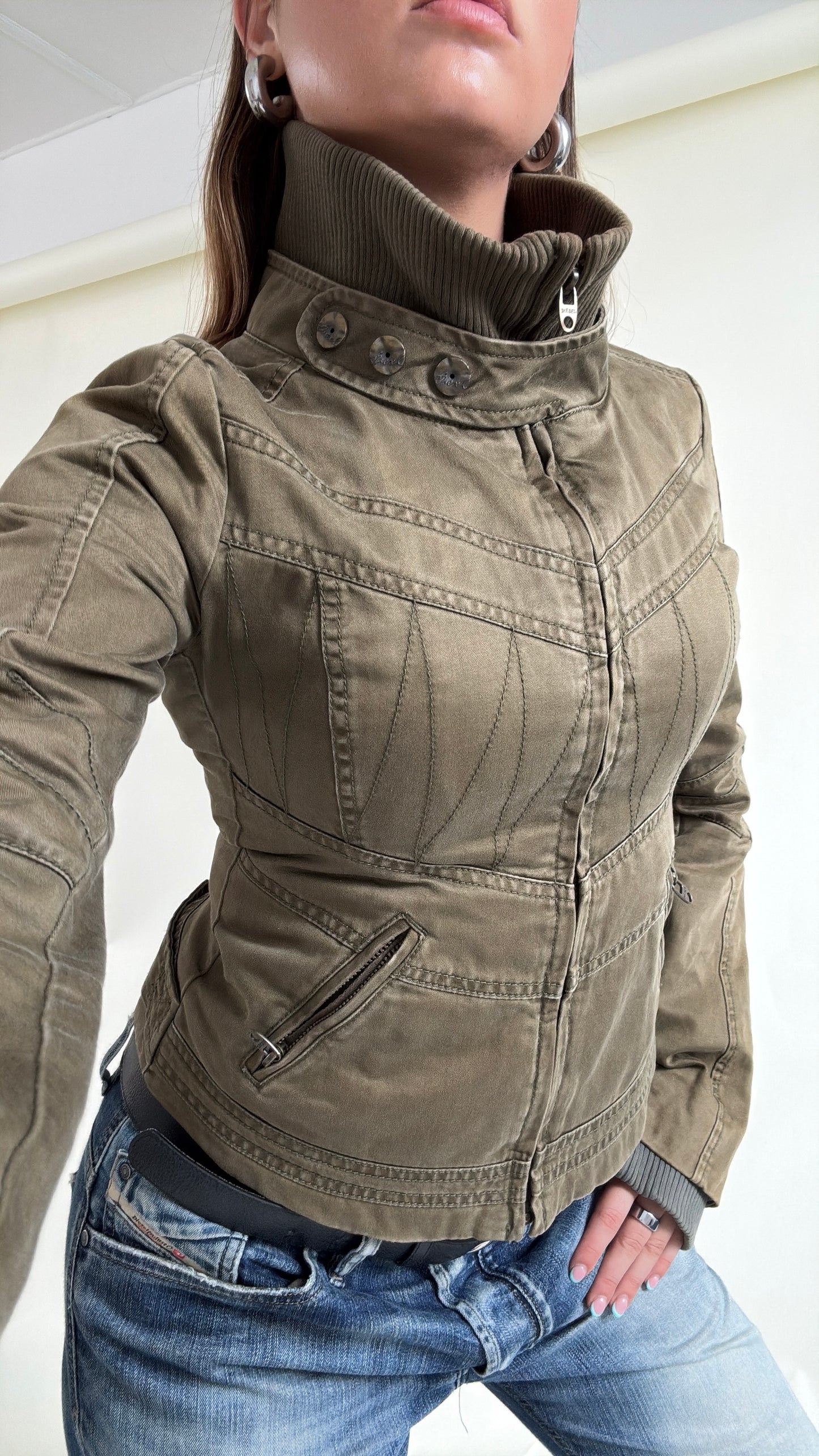 Diesel Fitted Funnel Neck Jacket (XS)