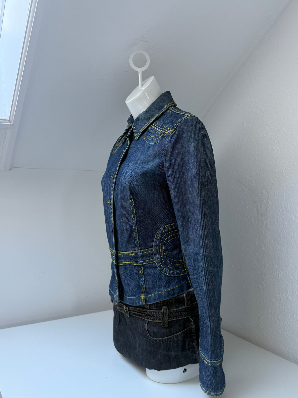 Vintage Armani Denim Military Style Jacket (UK14)