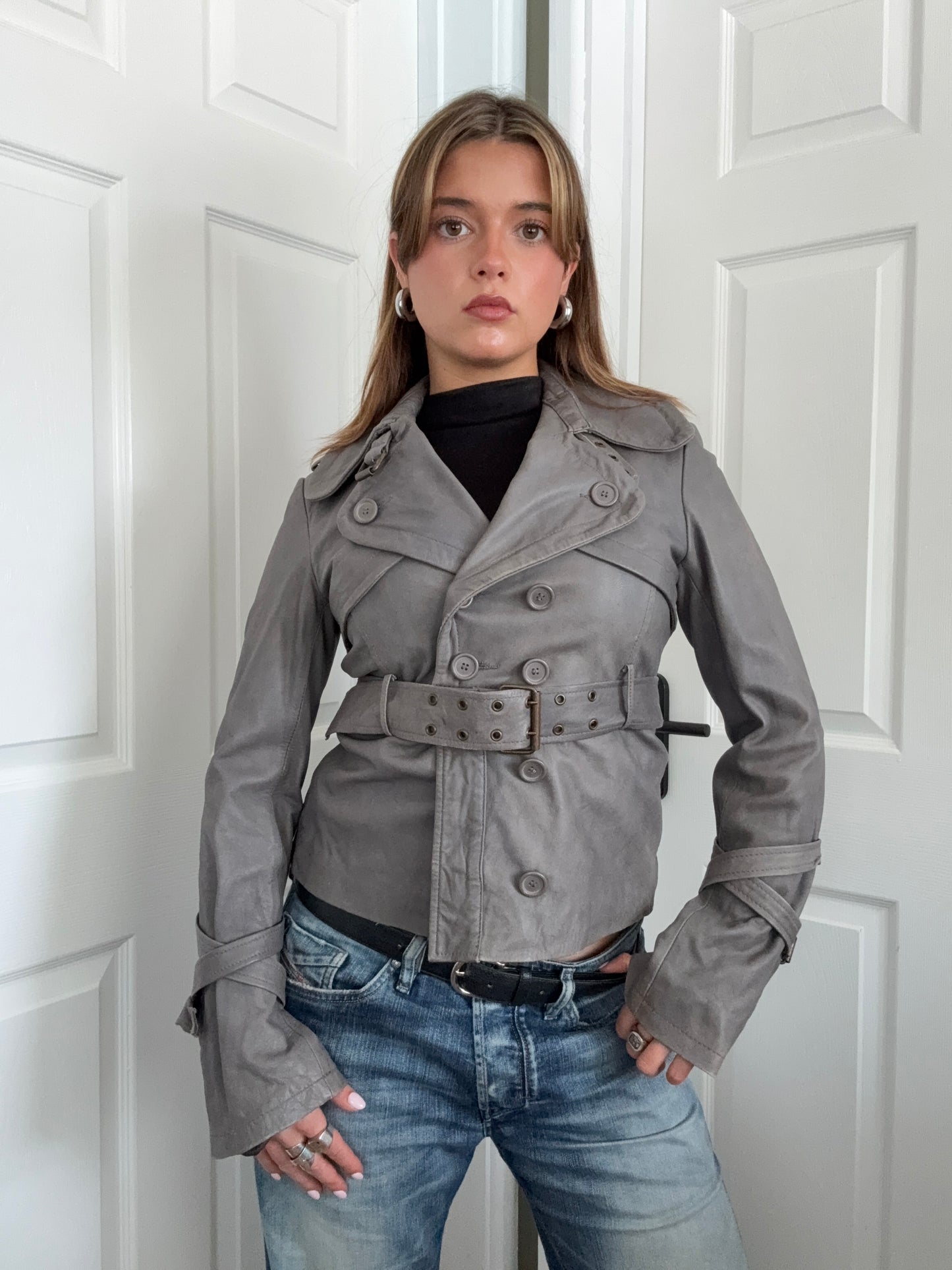 Allsaints 2 in 1 Leather Jacket (UK10)