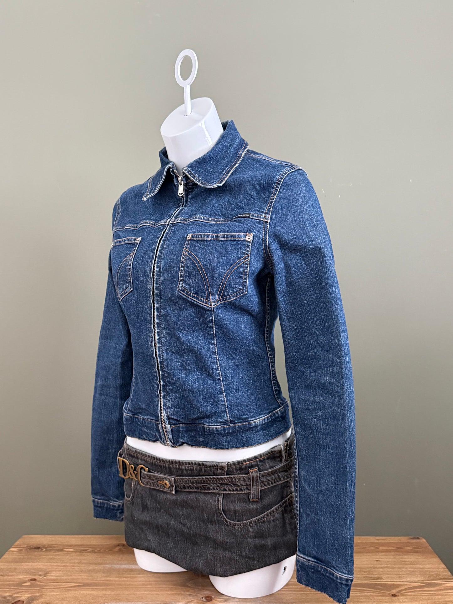 Dolce & Gabbana Denim Fitted Jacket (S)