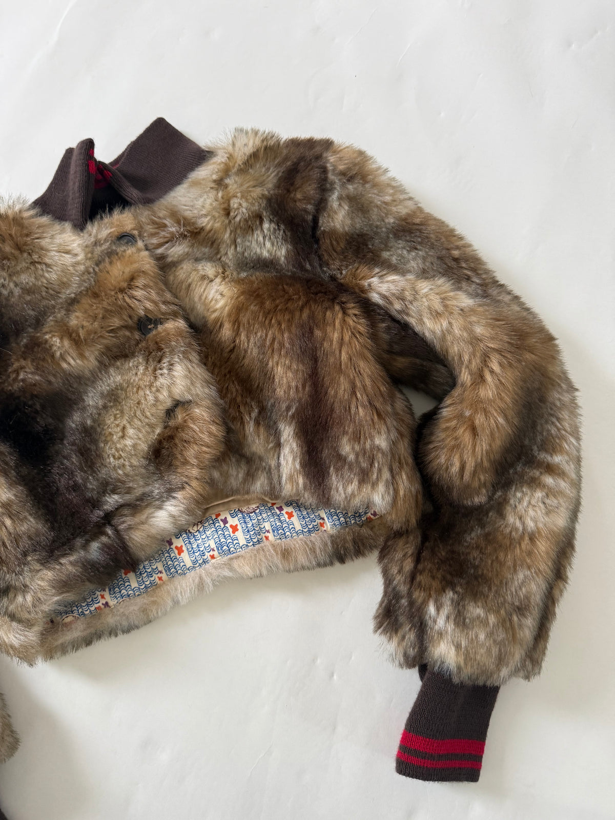 Cropped Faux Fur Replay Jacket (L)