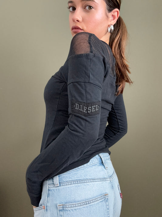 Diesel Longsleeve Mesh Top (S)