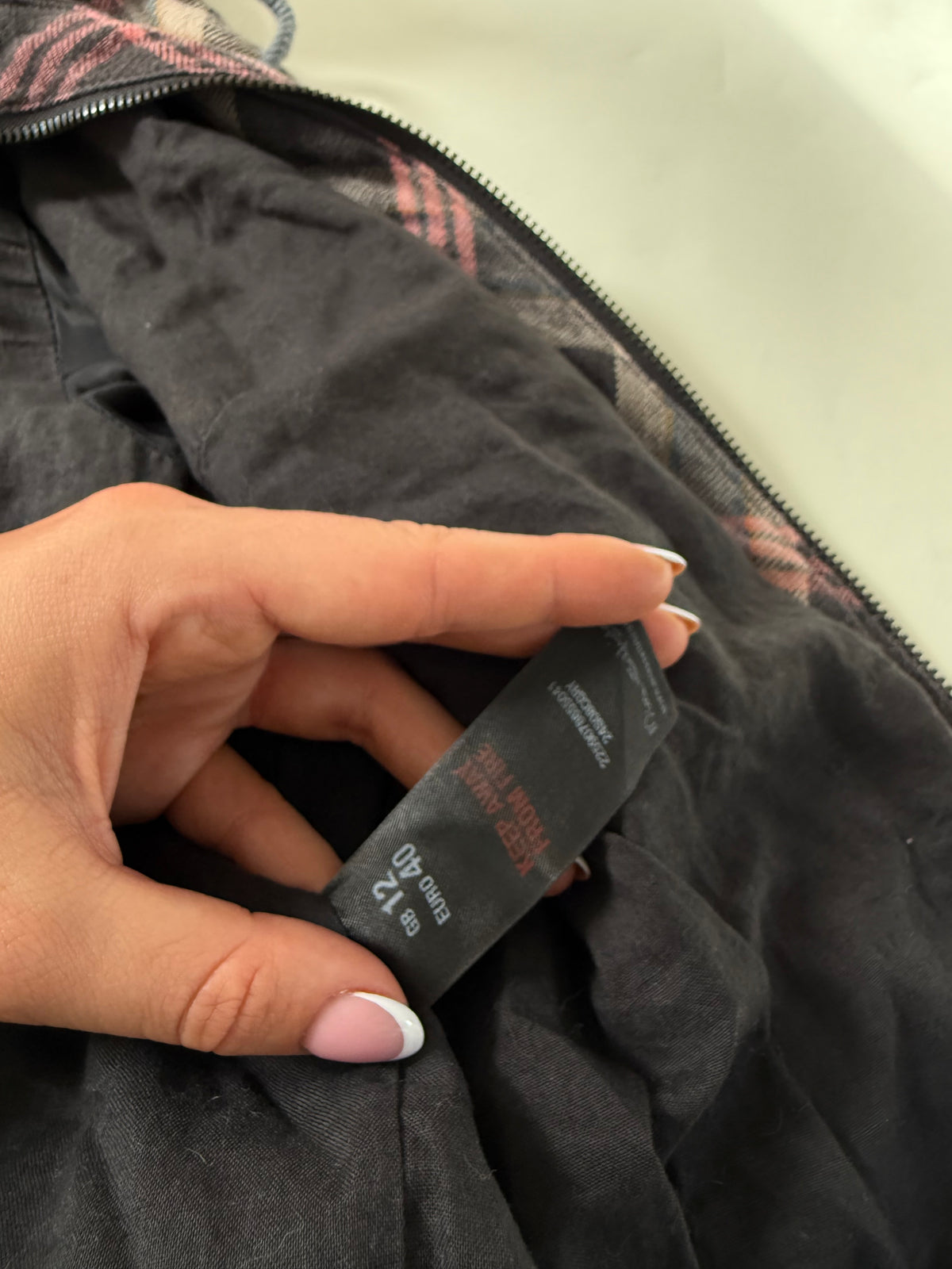 Tartan Hooded Bomber Jacket (UK12)