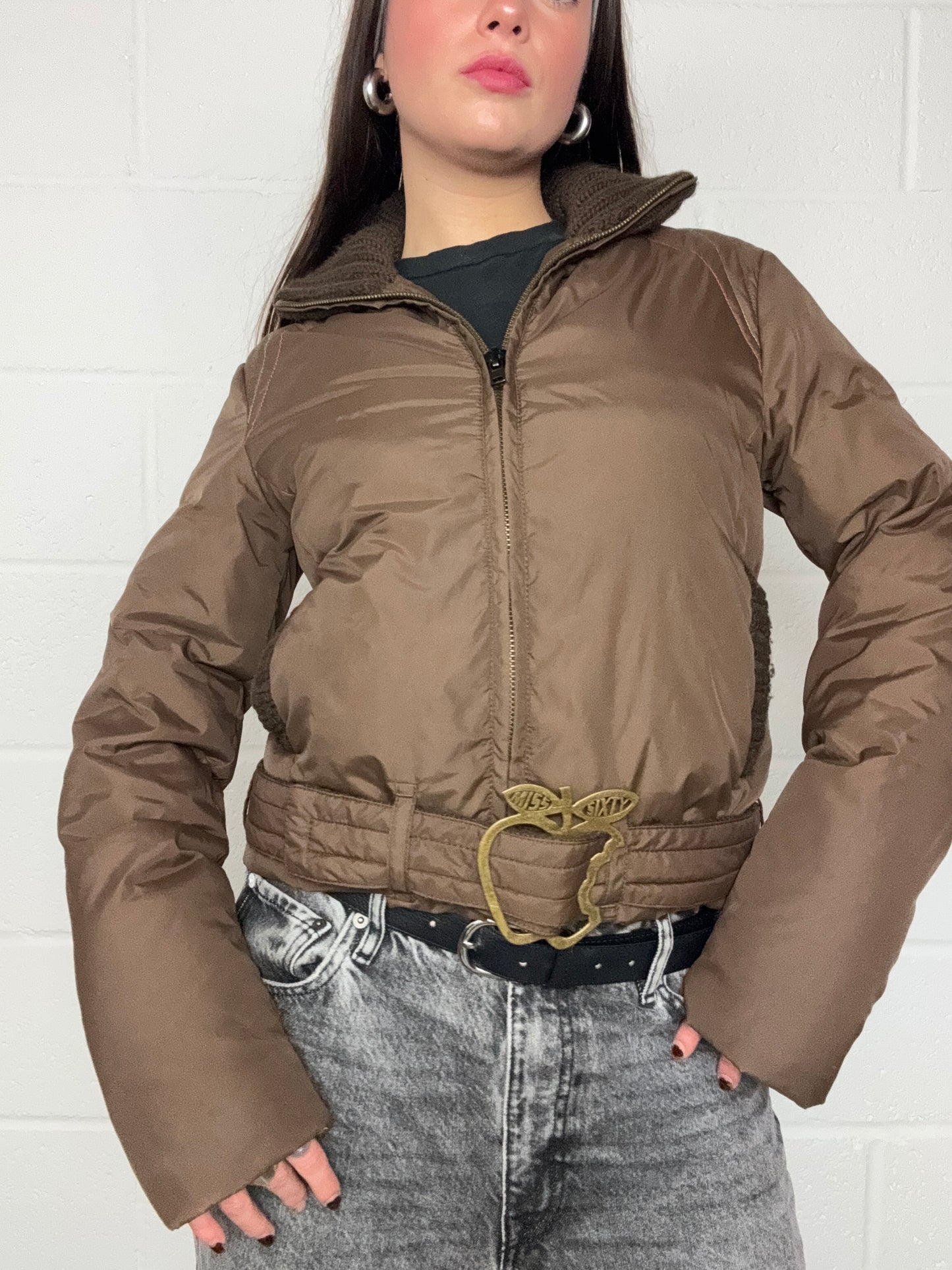 Miss Sixty Brown Puffer Jacket (M)