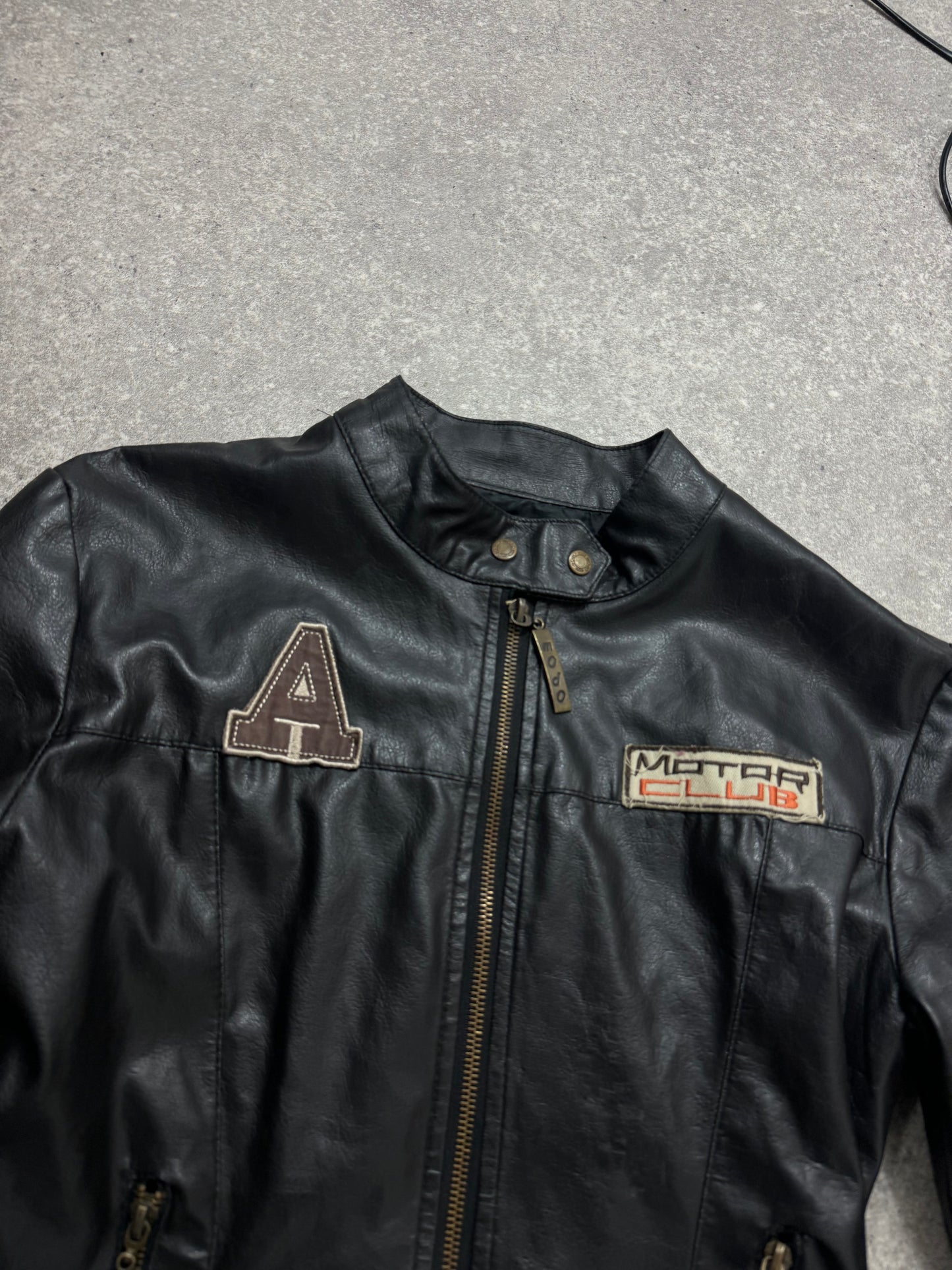 Faux Leather Biker Jacket (UK10)