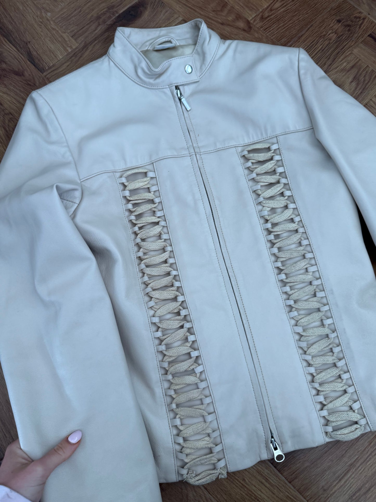 Leather Corset Style Jacket (UK10)