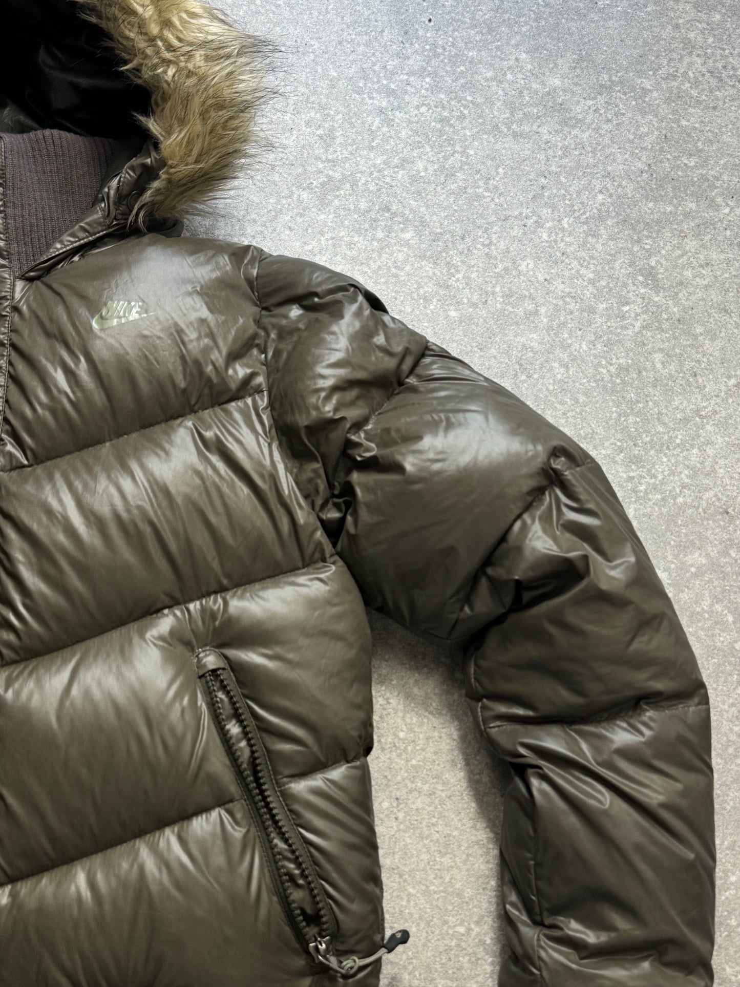 Nike Khaki Puffer Jacket (S)