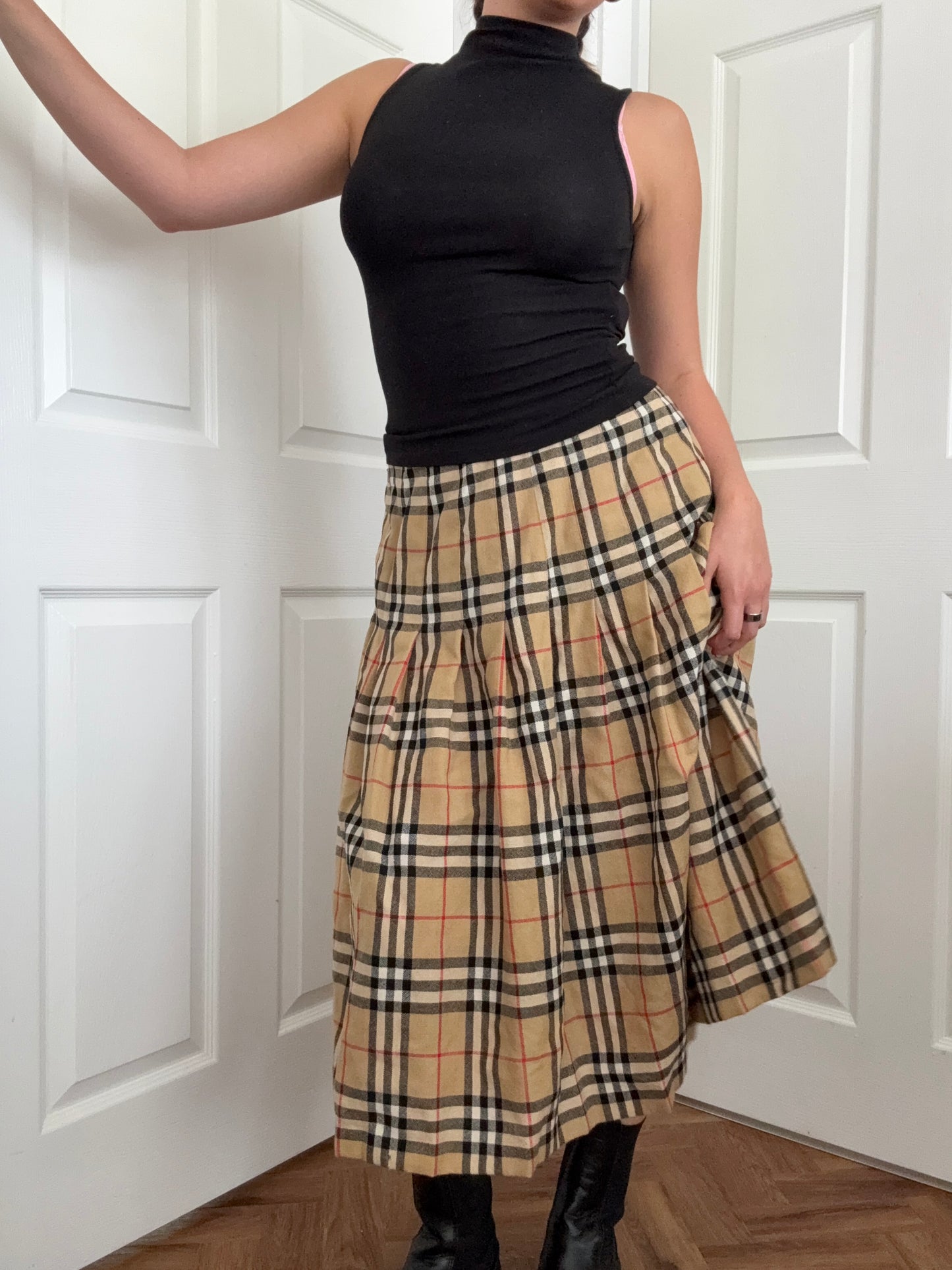 Vintage Burberry Wool Skirt (XS)