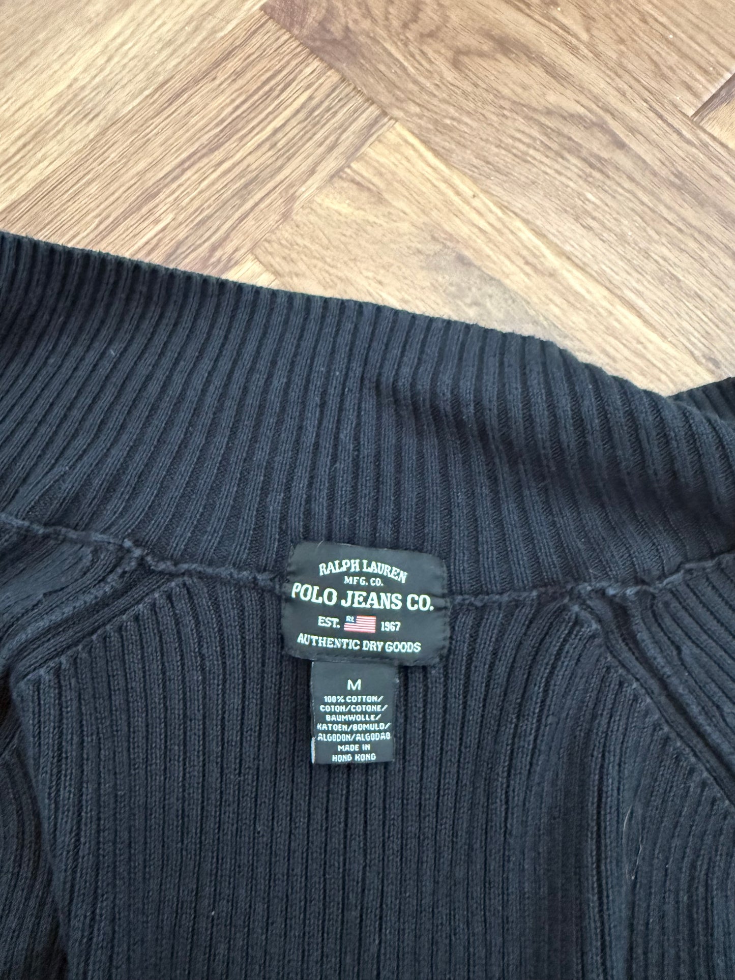 Ralph Lauren Knitted Ribbed Zip Jumper (M)