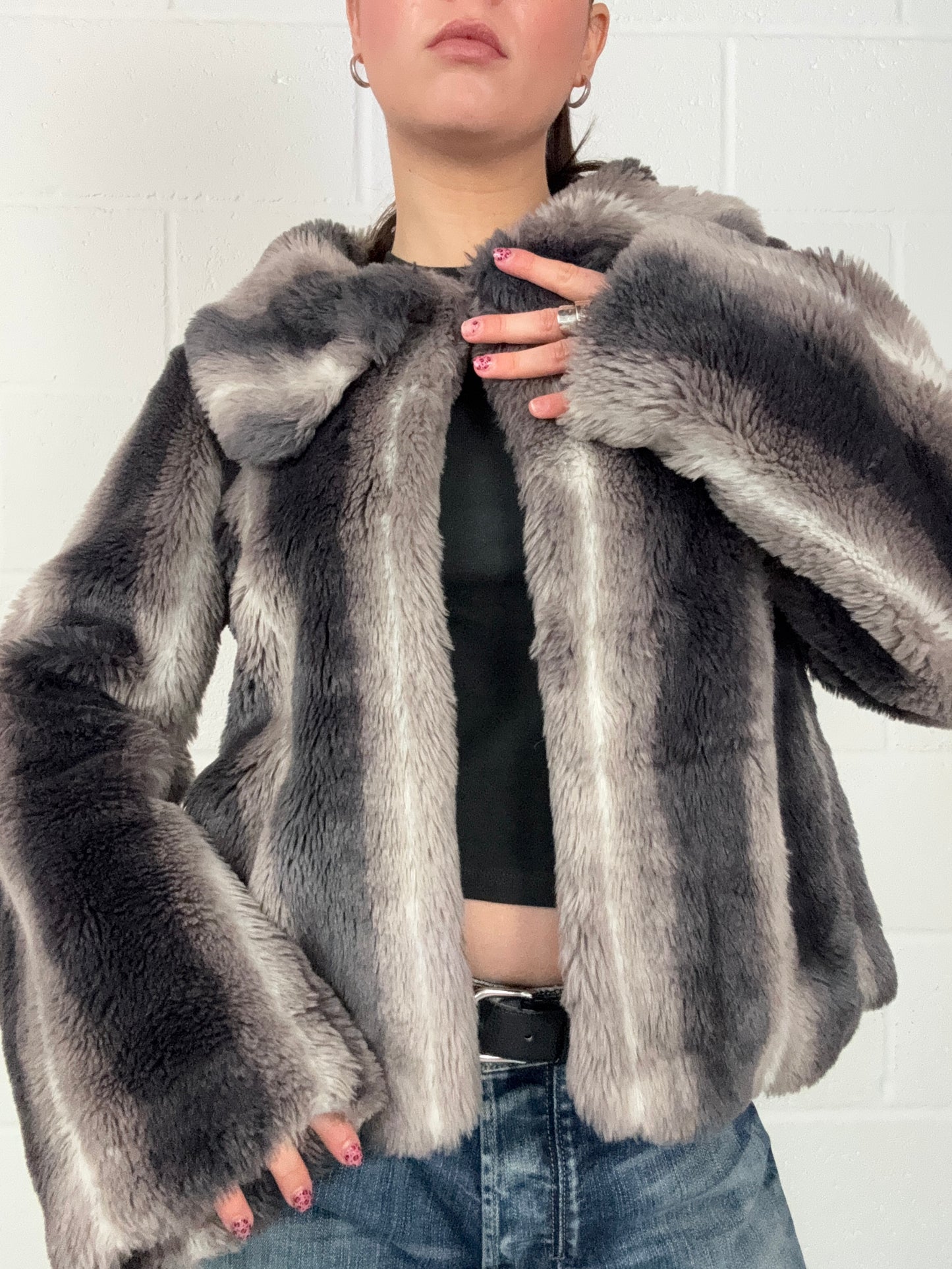 Faux Fur Jacket (M)