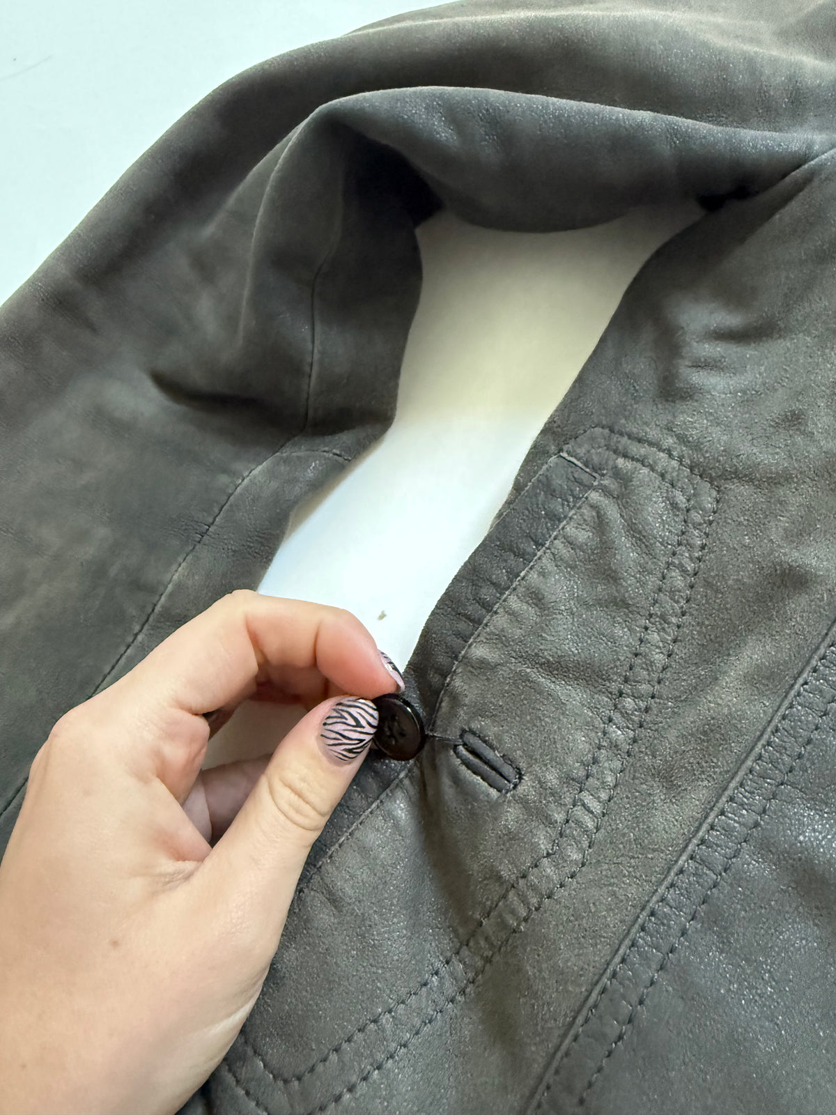 Vintage Diesel Leather Military Jacket (S)