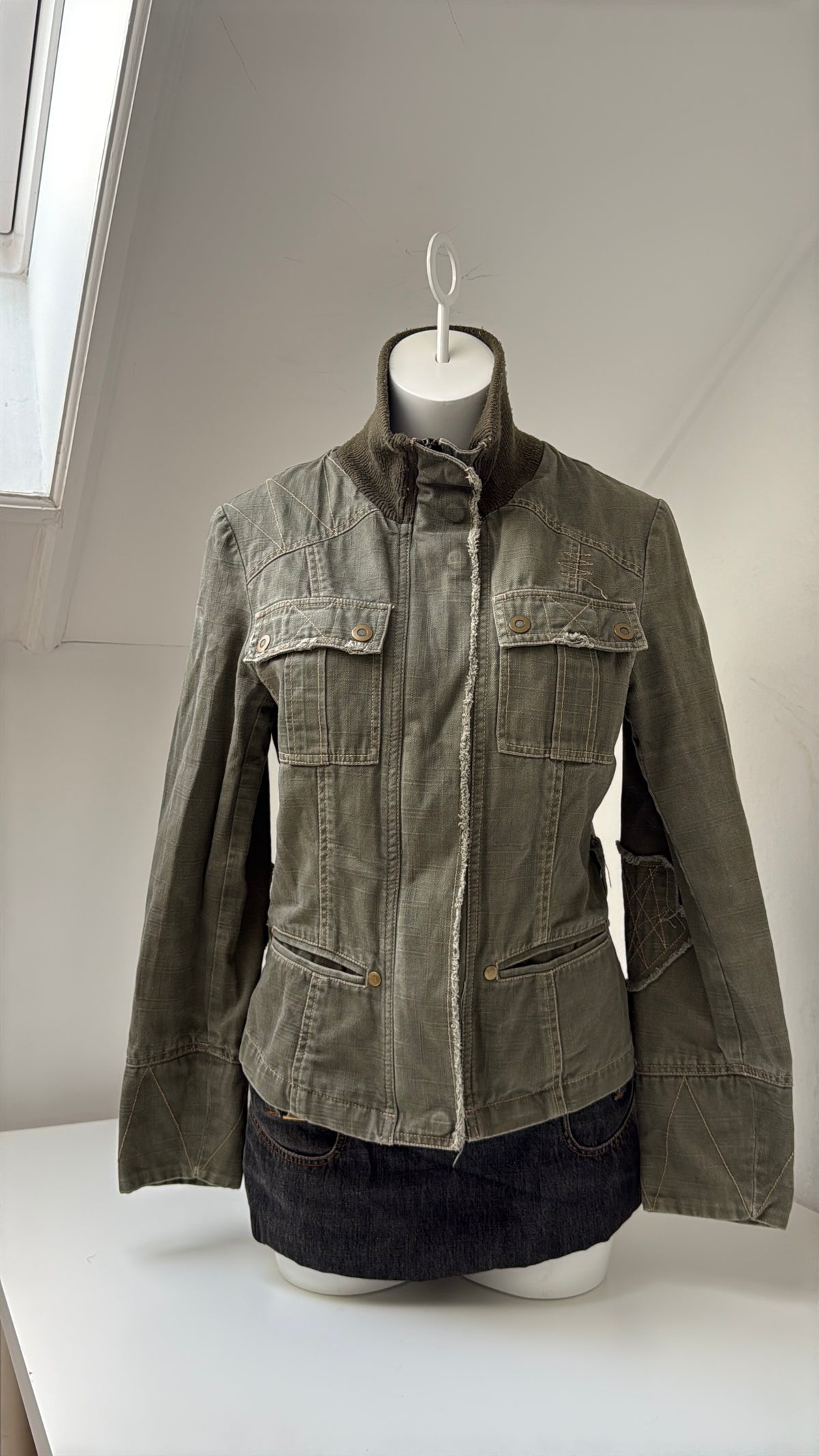 Khaki Cargo Jacket (UK12)