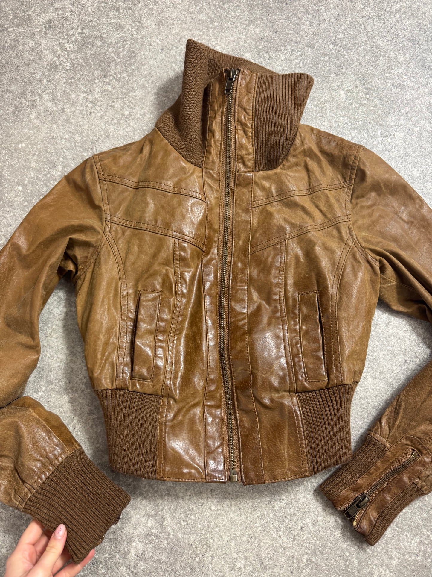 Fitted Leather Jacket (UK10)