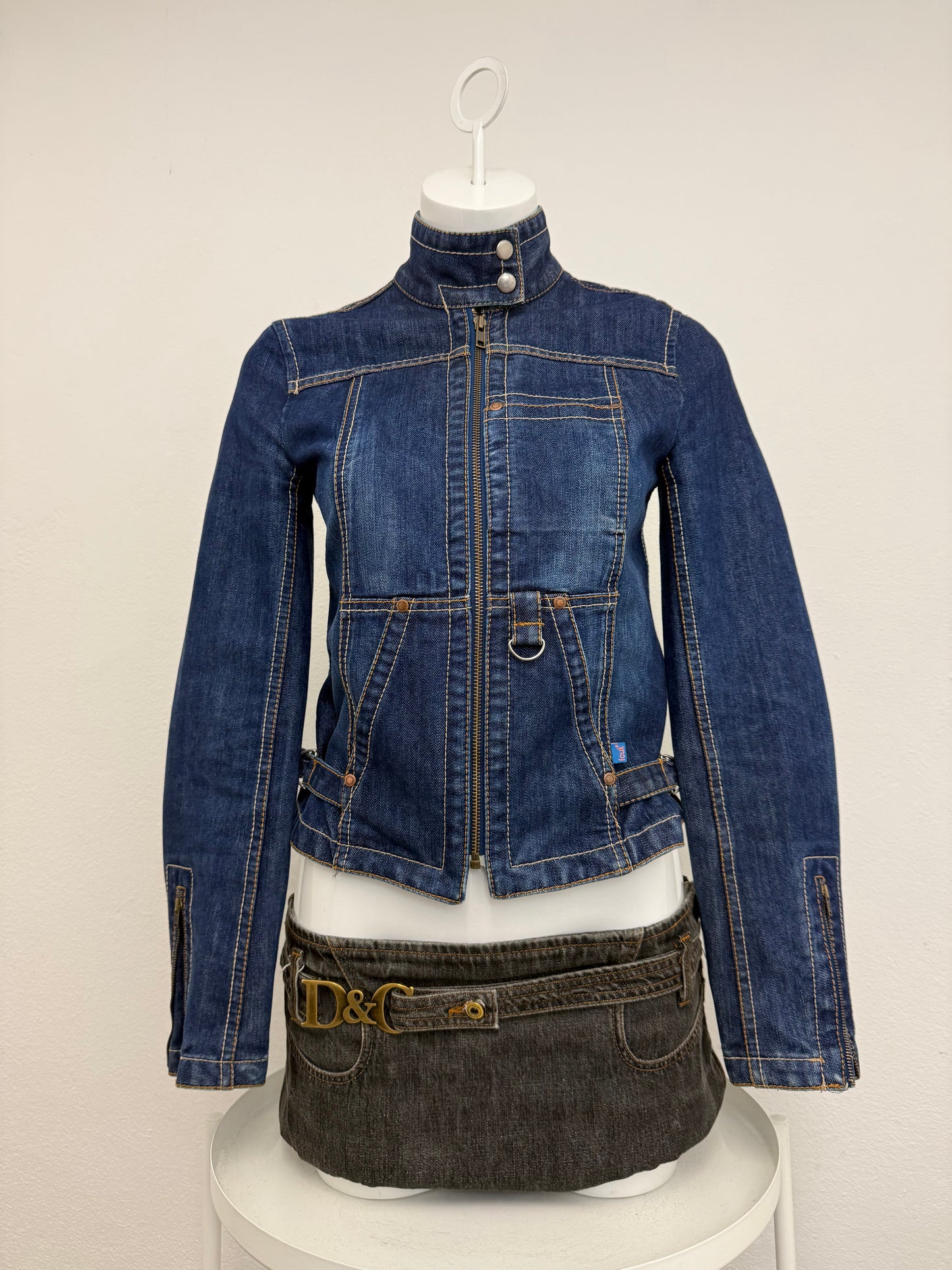 French Connection Cargo Denim Jacket (UK8)