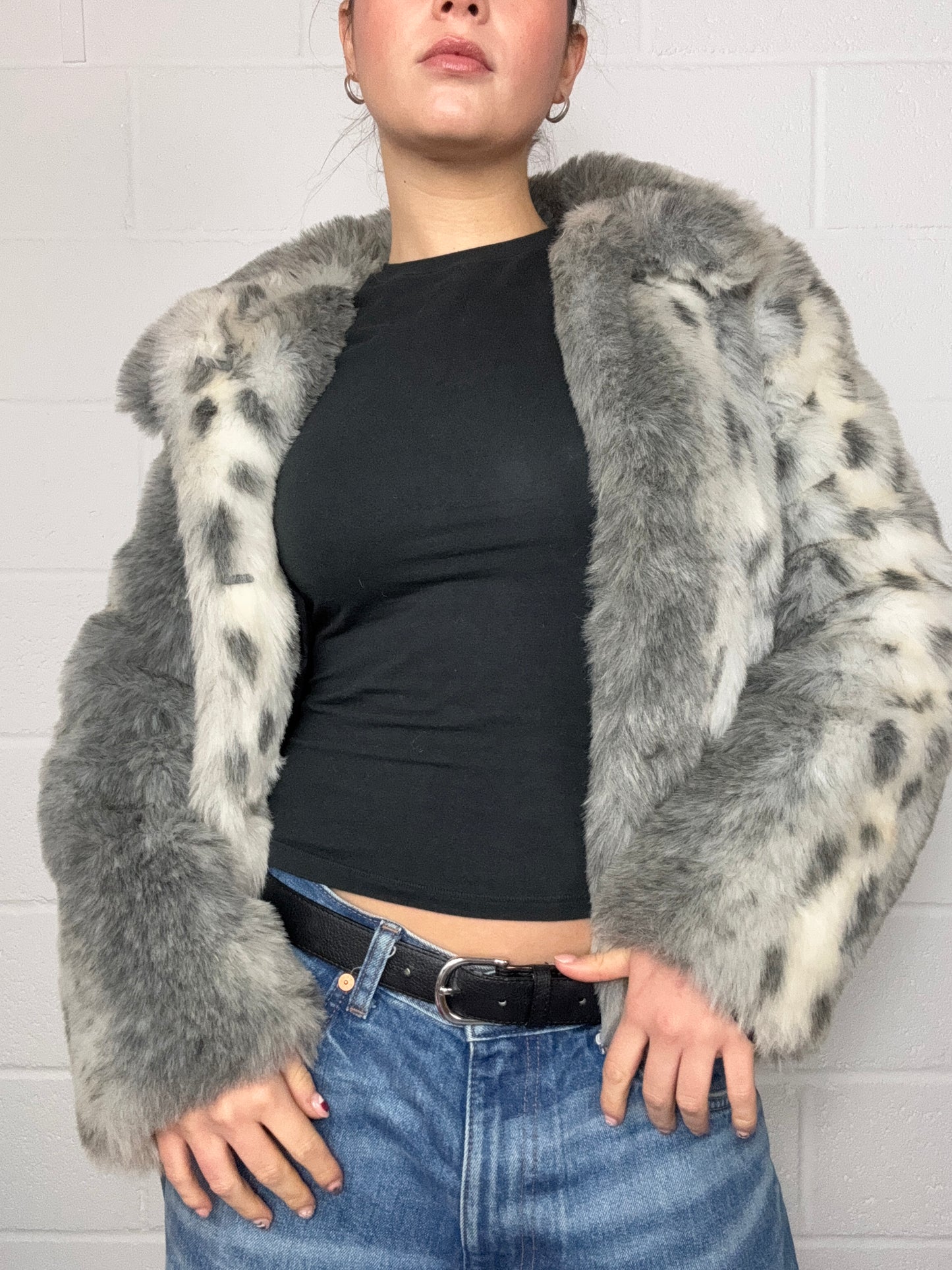 Y2K Faux Fur Jacket (XS)