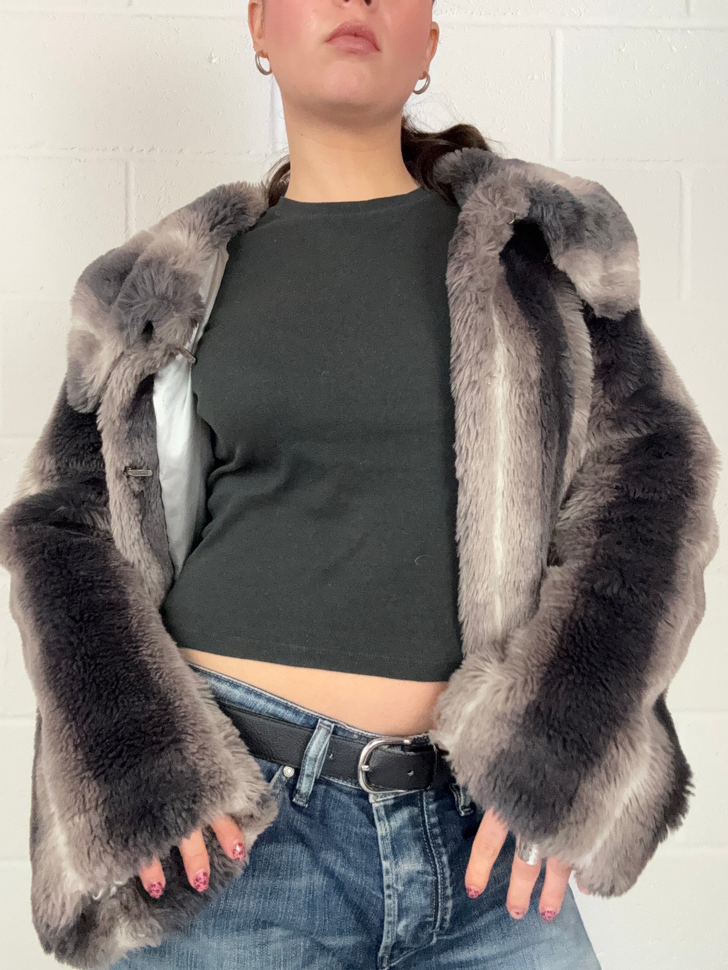 Faux Fur Jacket (M)