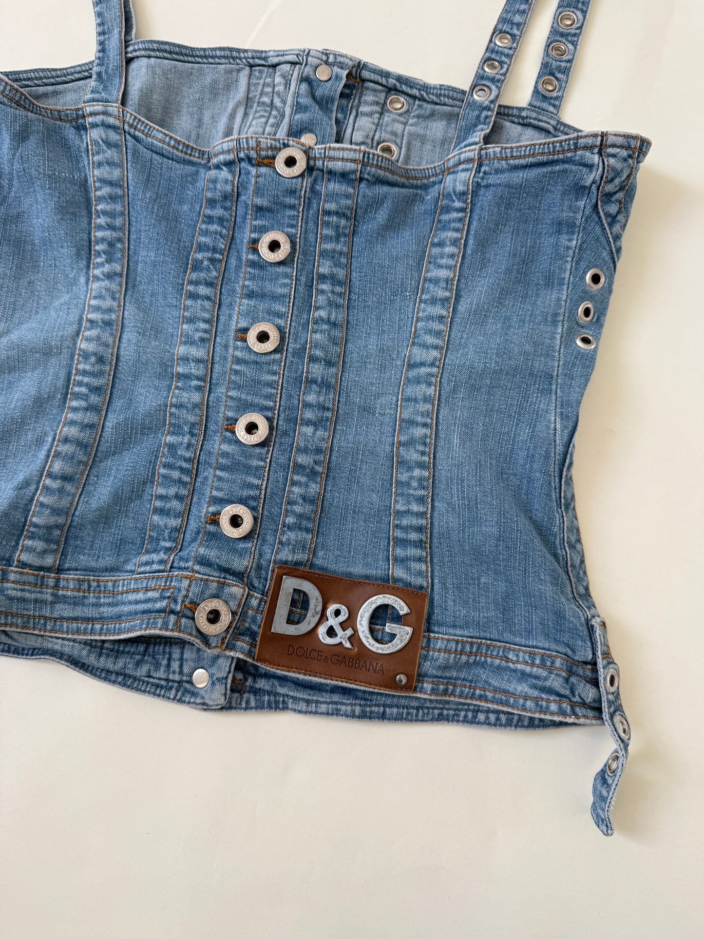Dolce & Gabbana Denim Corset Top (XS)