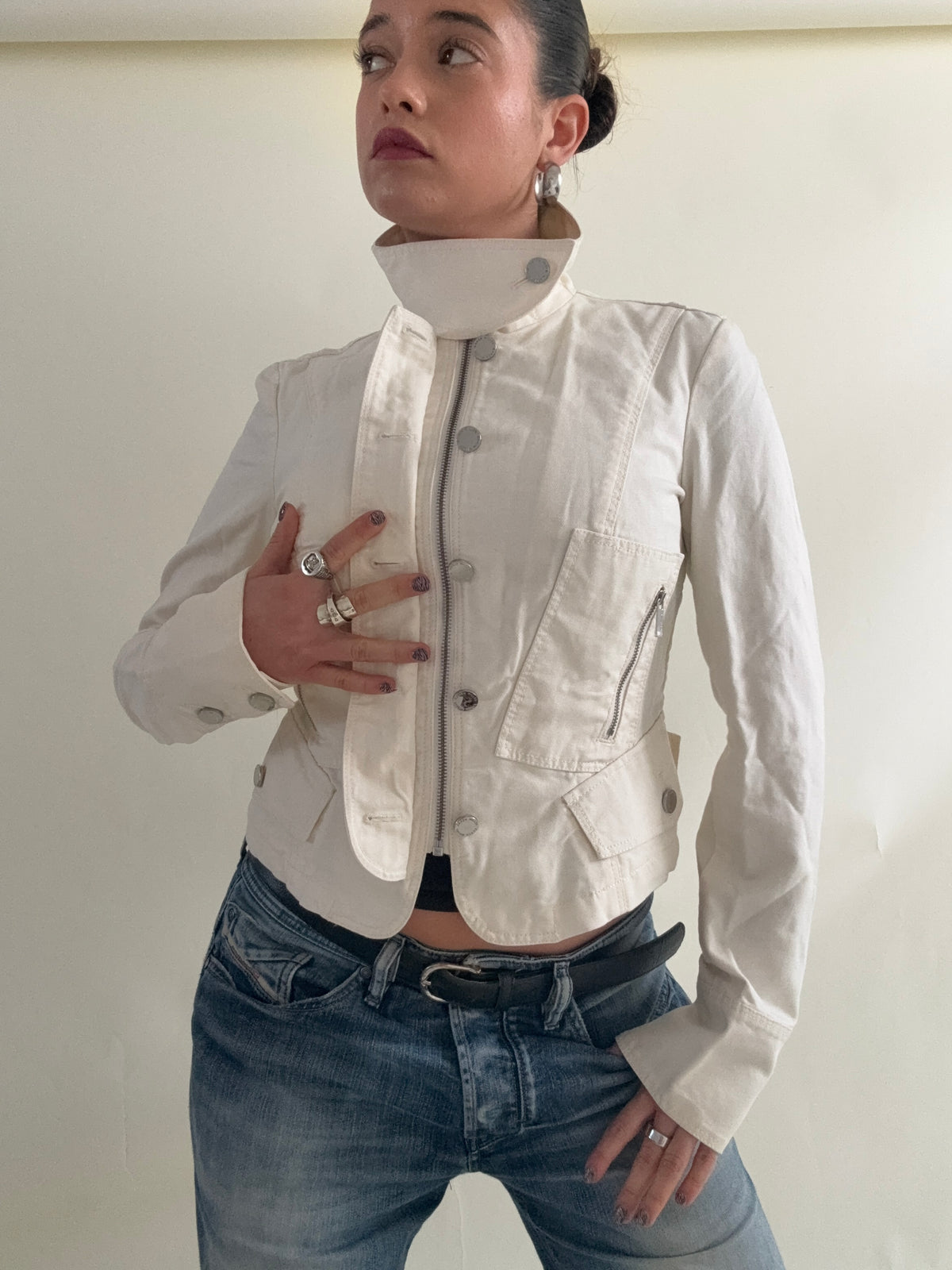 Karen Millen Funnel Neck Corset Jacket (UK10)