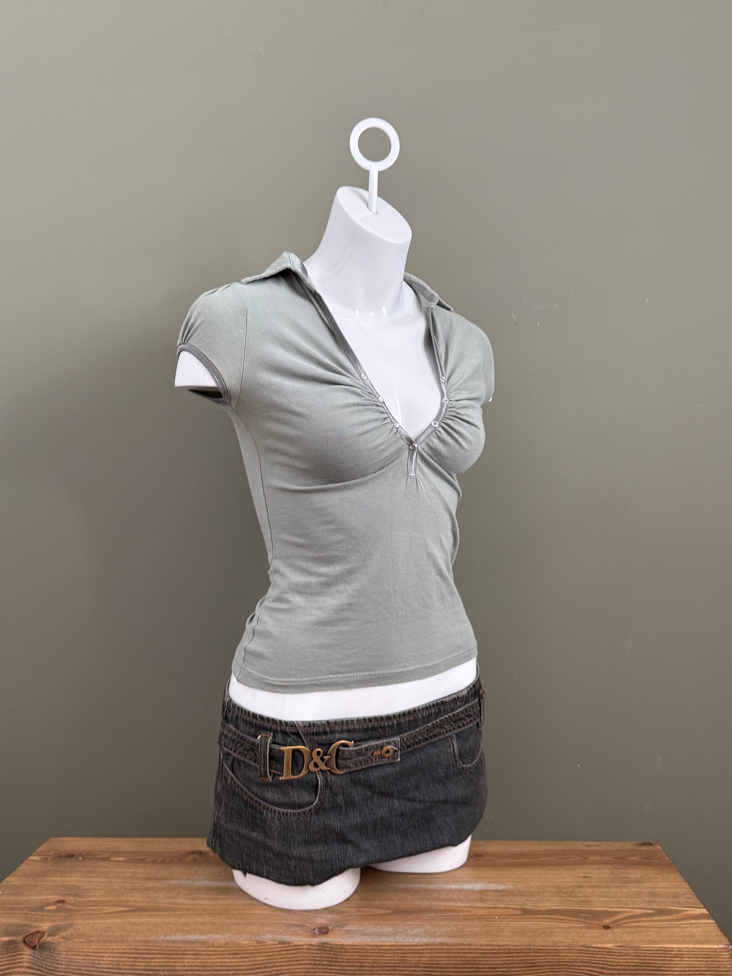Y2K Fitted Ruched Top (UK10)