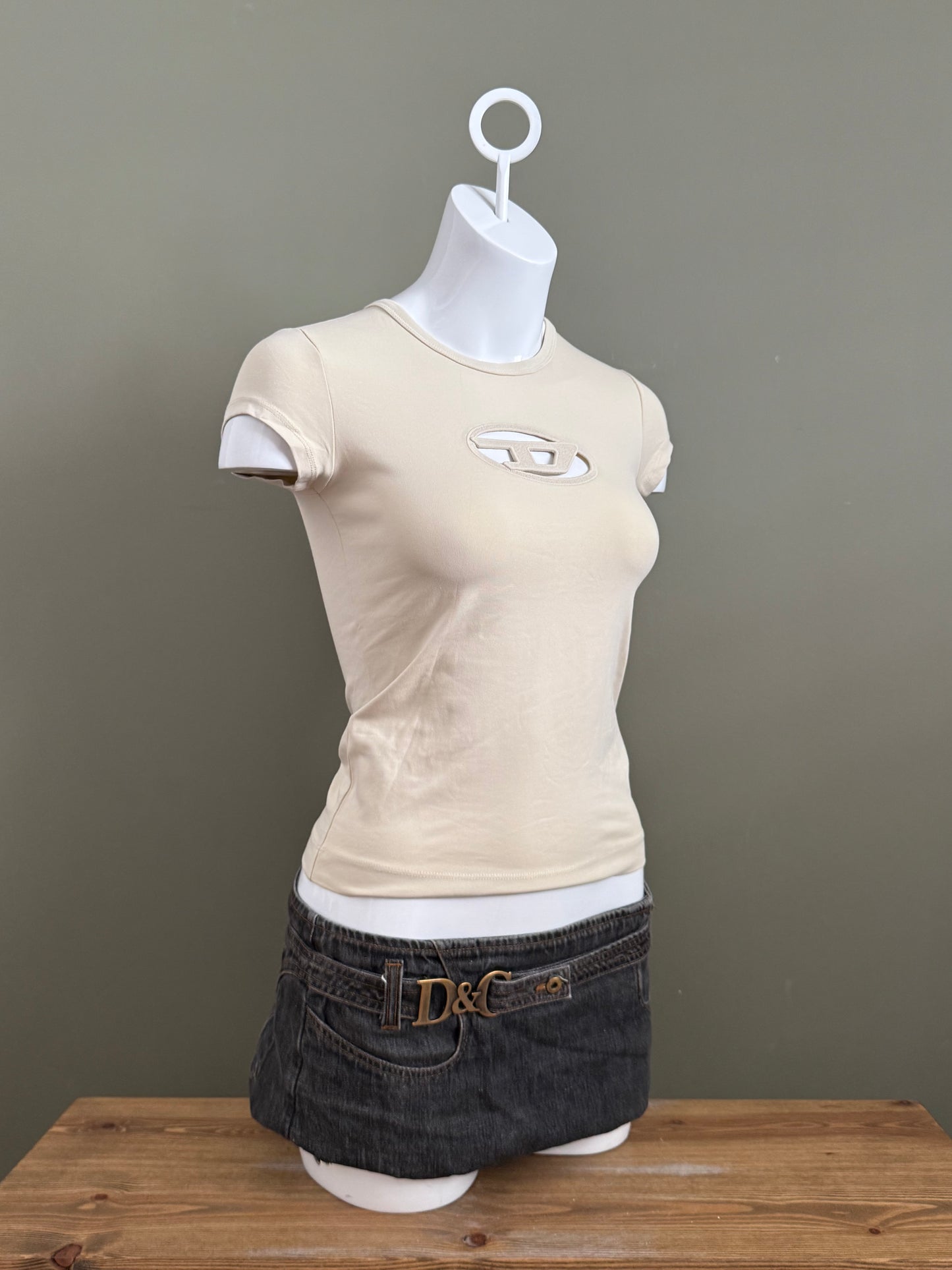 Diesel Cut Out Baby Tee (S)