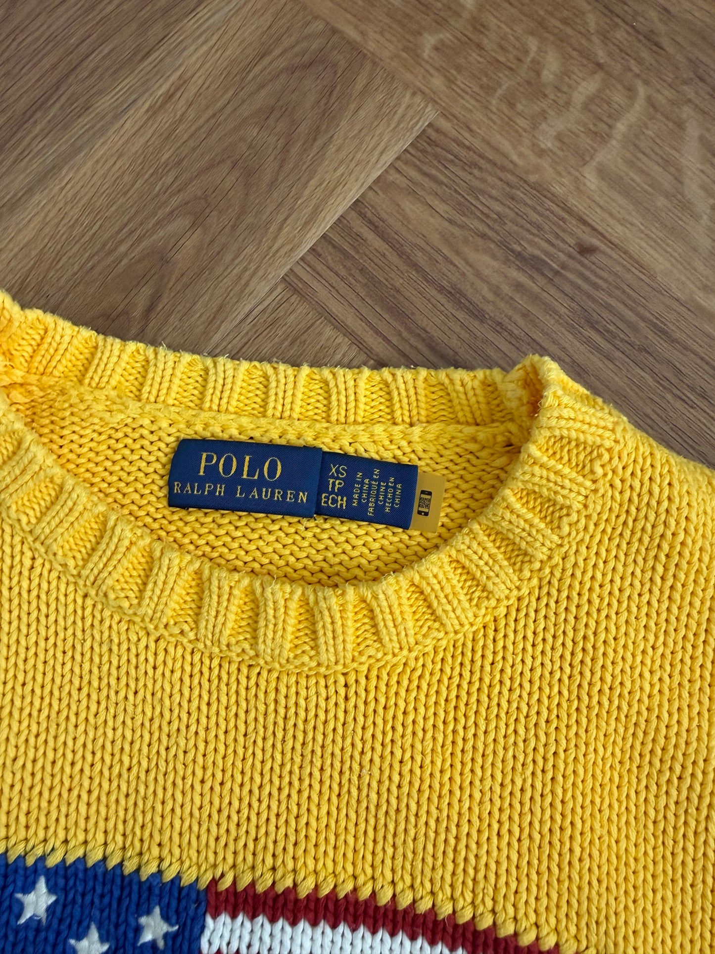 Ralph Lauren Yellow Knit Jumper (XS)