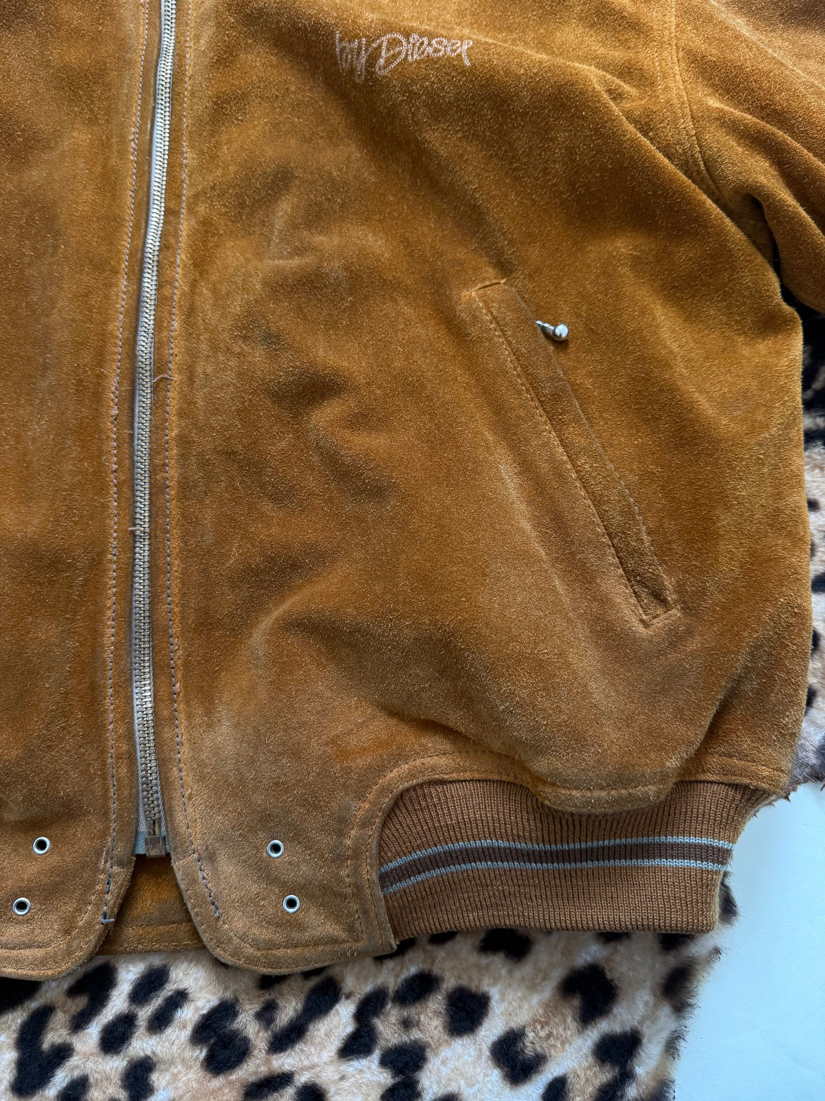 Vintage Diesel Suede Bomber Jacket (L)