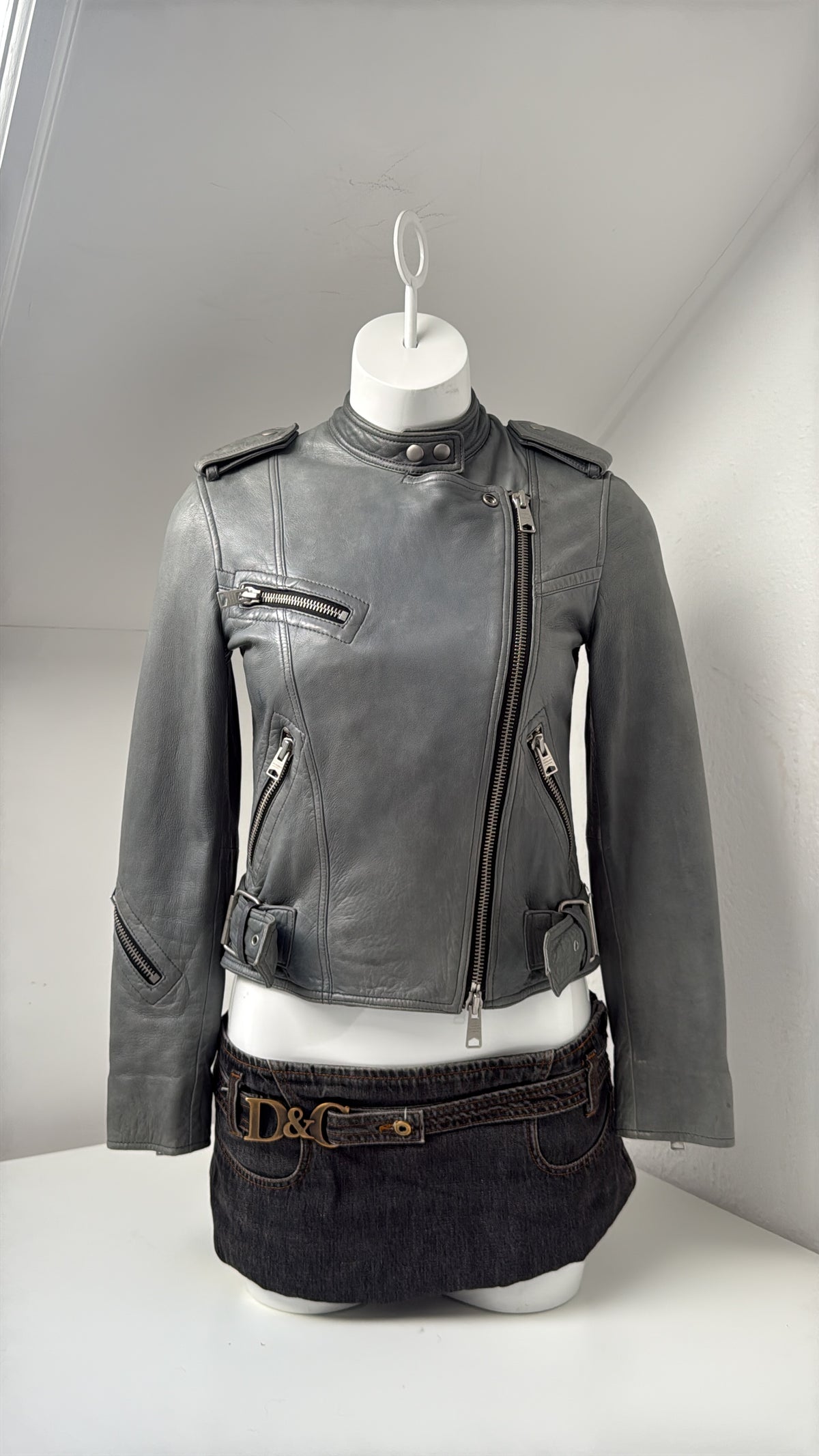 Allsaints Leather Biker Jacket (UK6)
