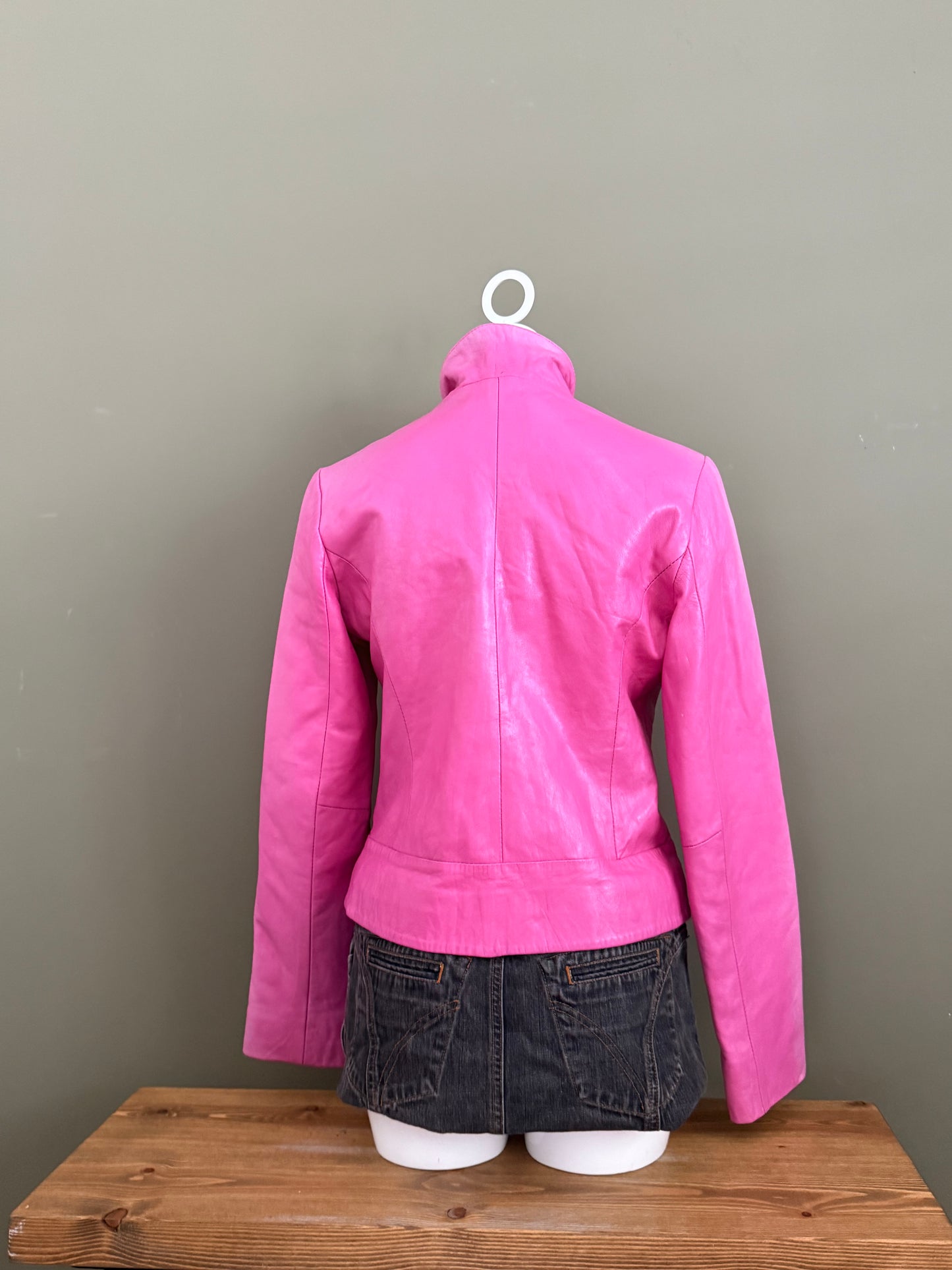 Pink Leather Jacket (M)