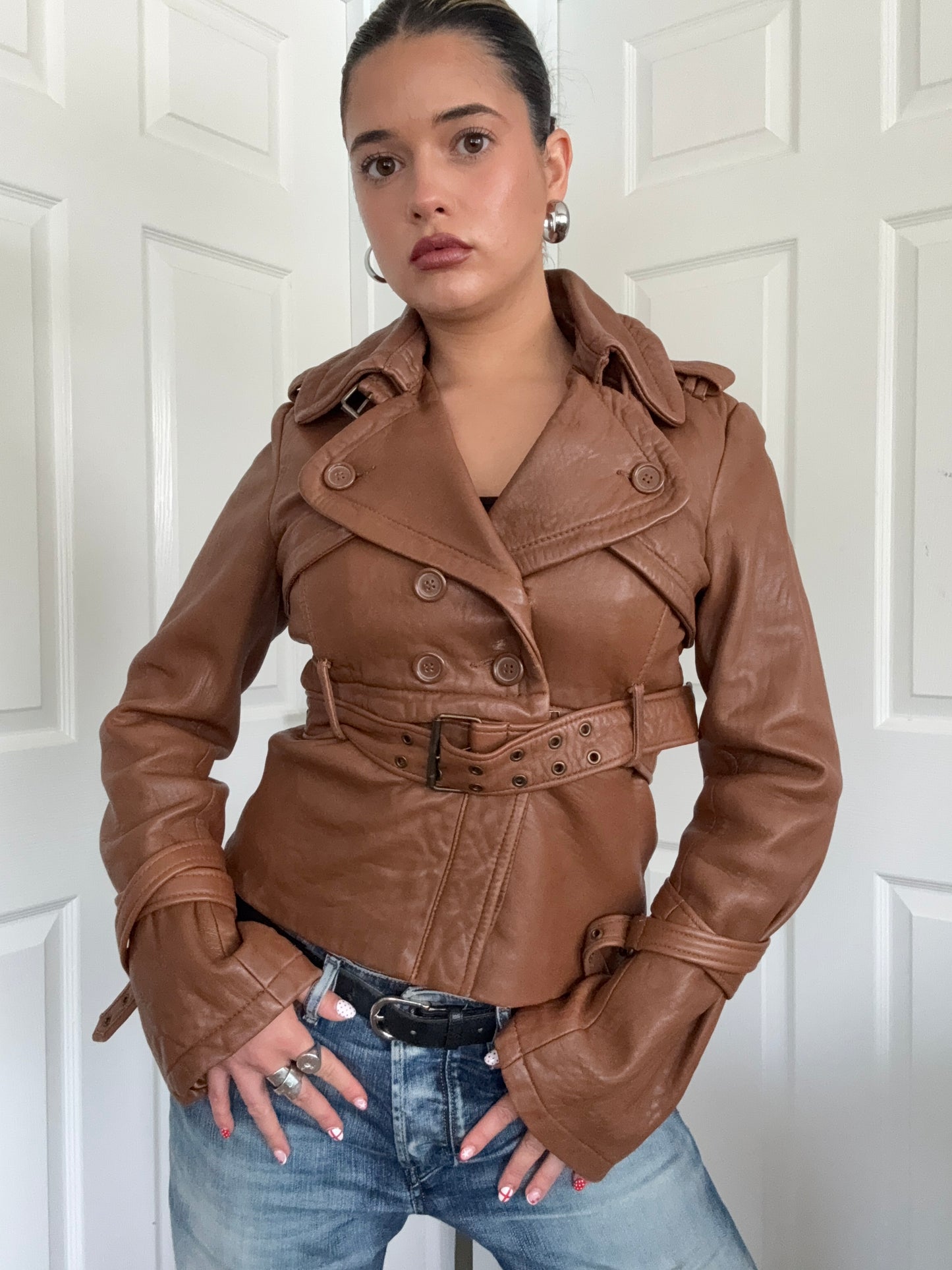 Allsaints Leather 2 in 1 Jacket (UK10)