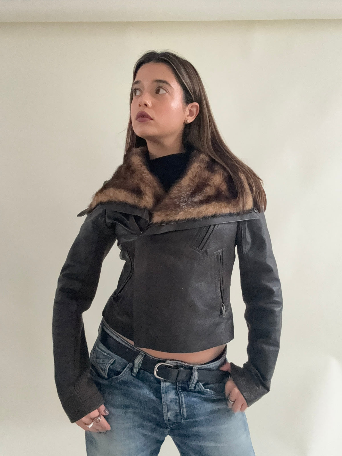 Morgan De Toi Asymmetric Leather Jacket (S)