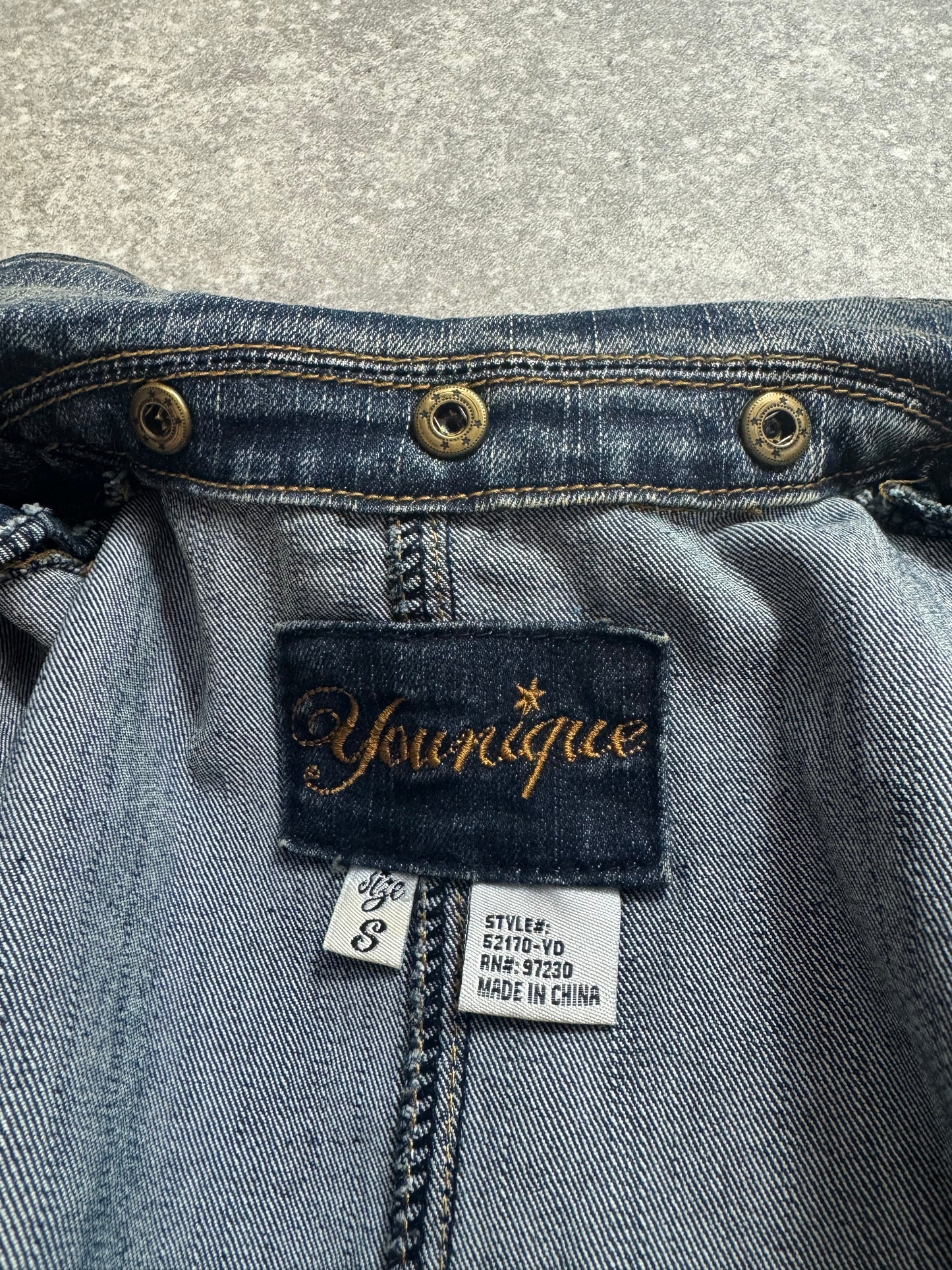 Y2K Cargo Denim Jacket (S)