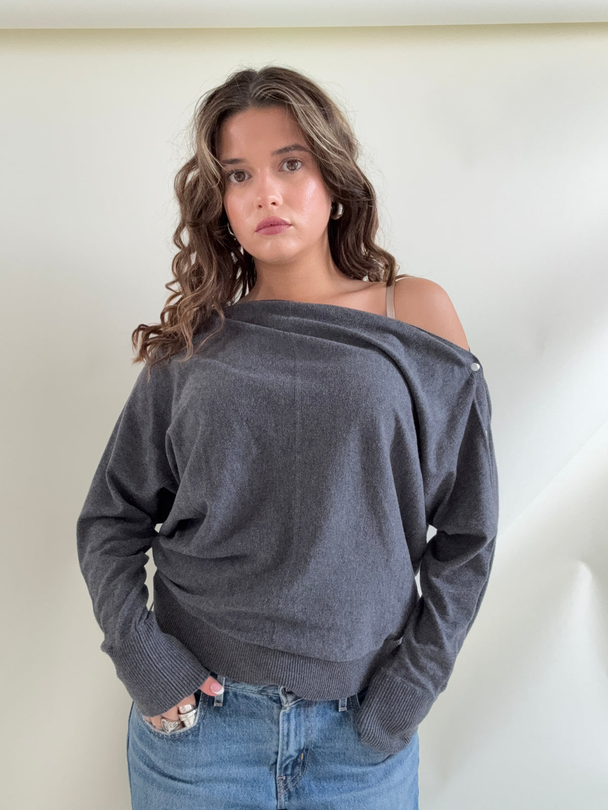 Allsaints Batwing Popper Jumper (M)