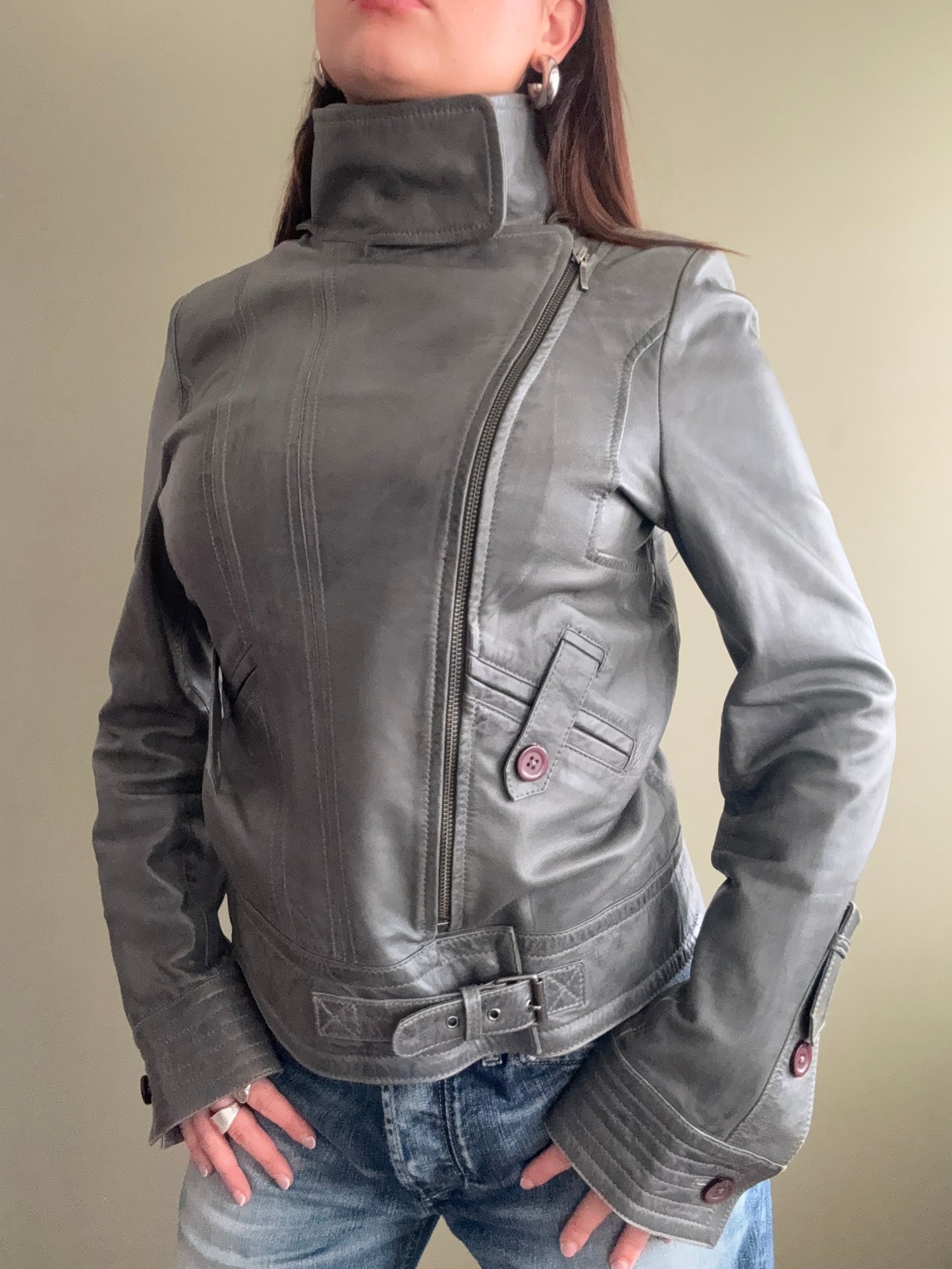 Leather Buckle Jacket (XL)