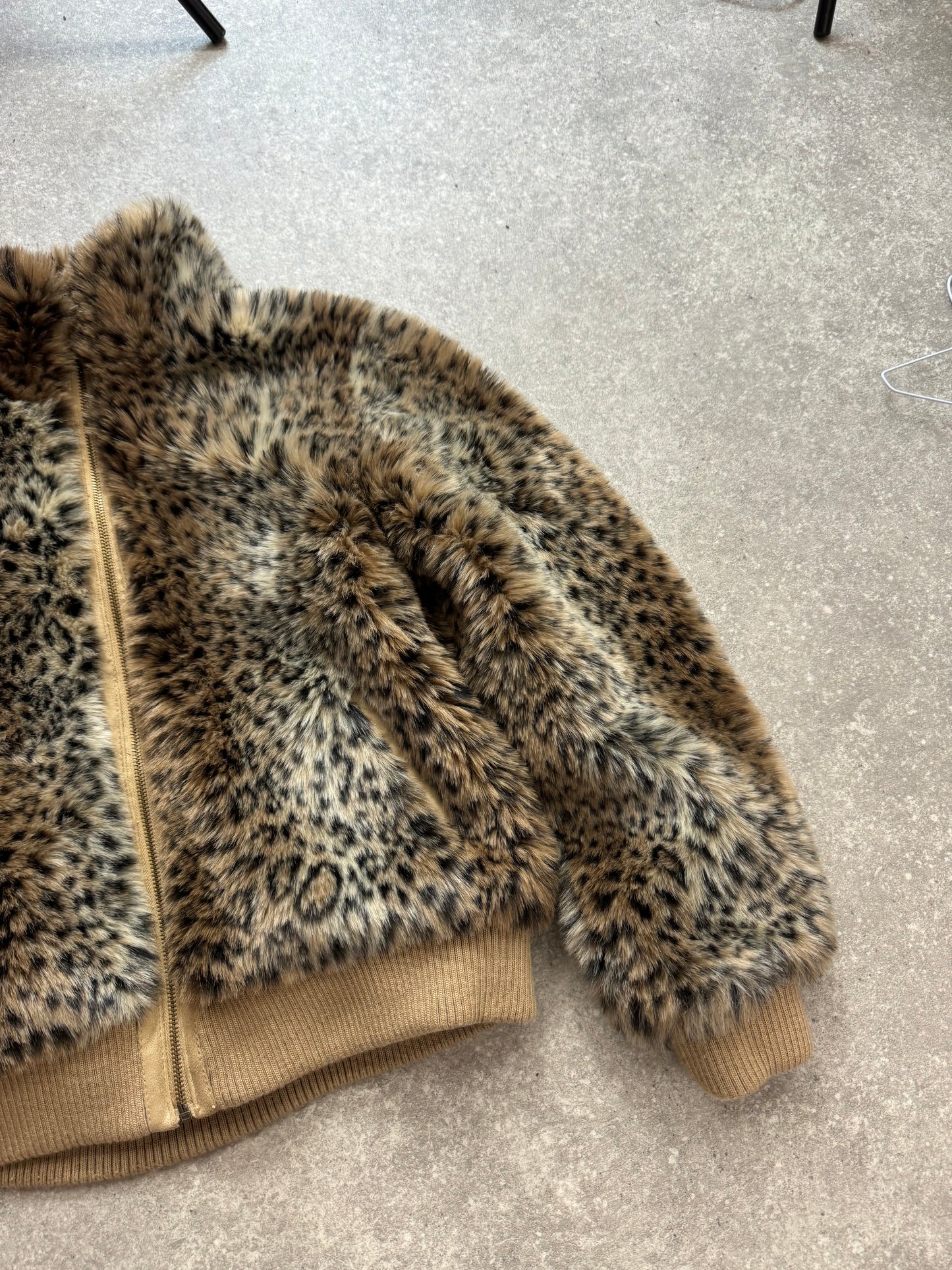 Leopard Faux Fur Jacket (UK16)