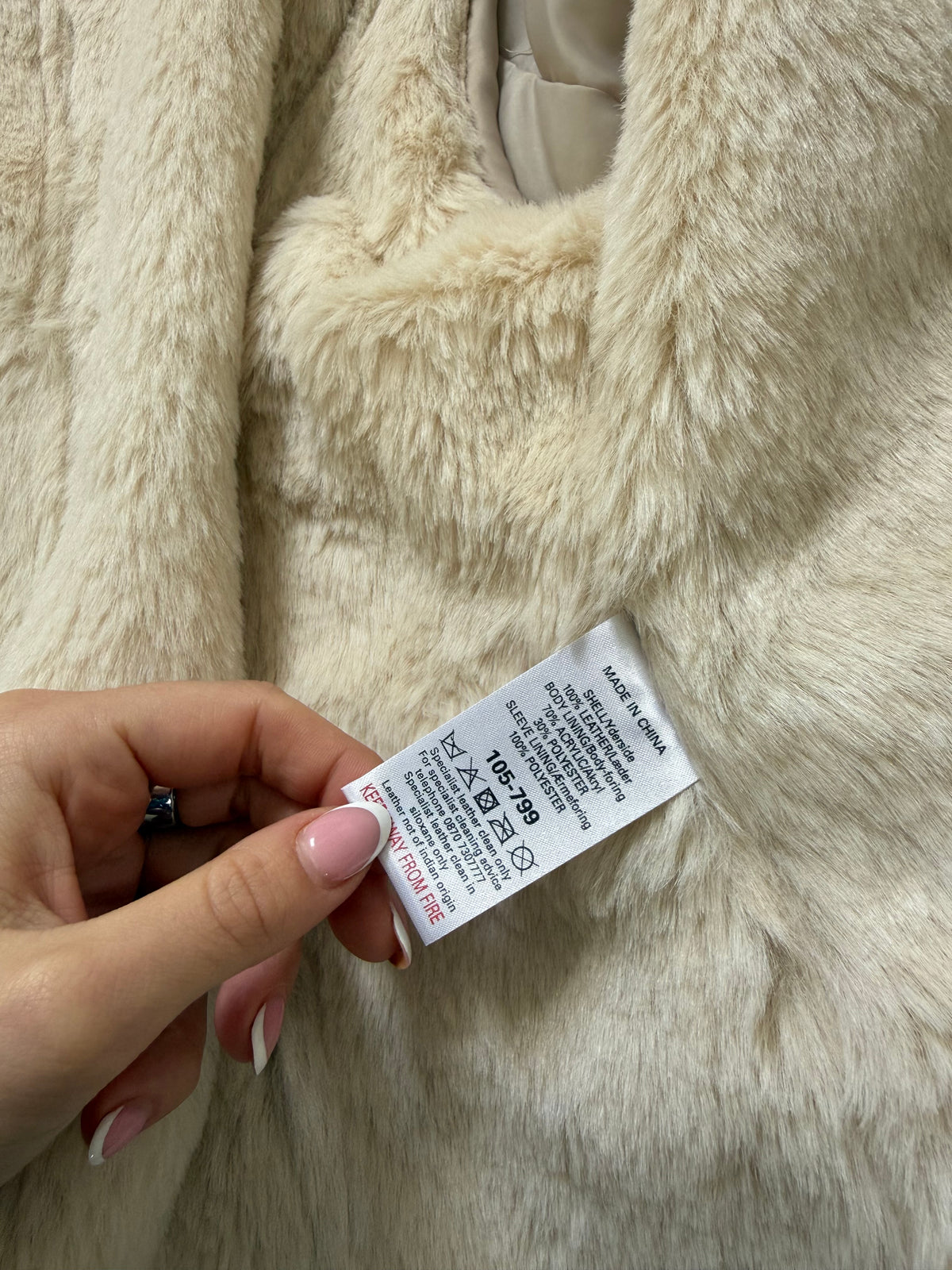 Suede Funnel Neck Hooded Jacket (UK12)