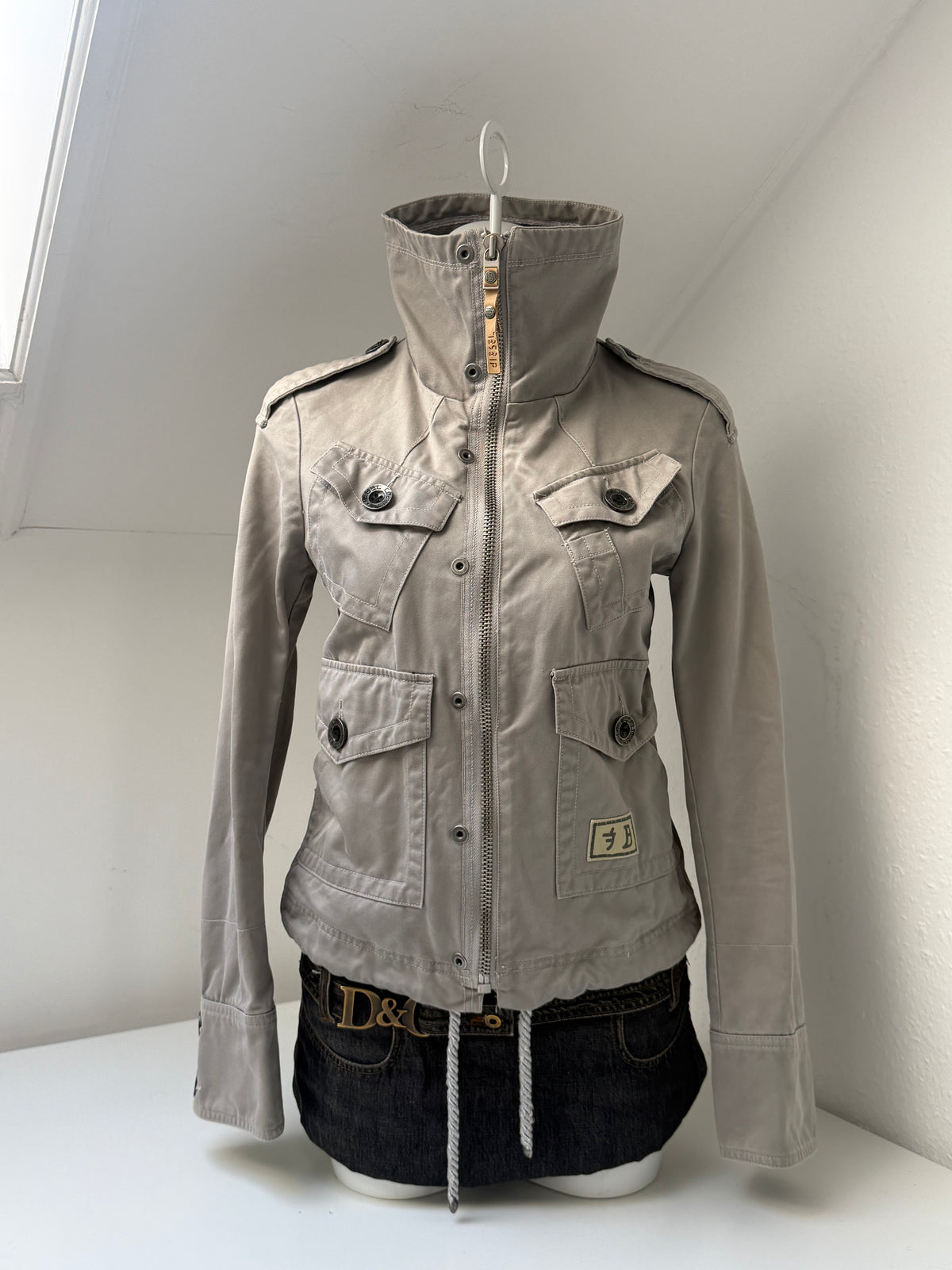 Diesel Vintage Funnel Neck Cargo Jacket (L)