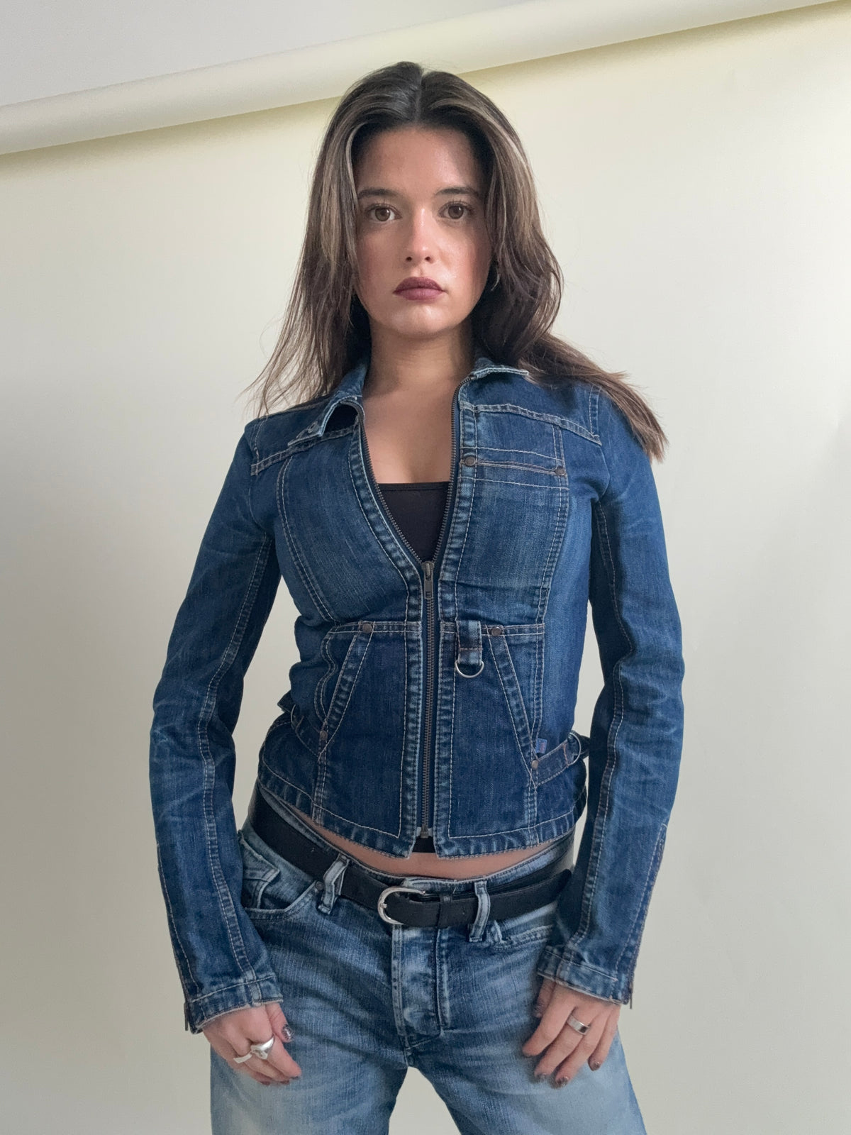 French Connection Denim Cargo Jacket (UK6)