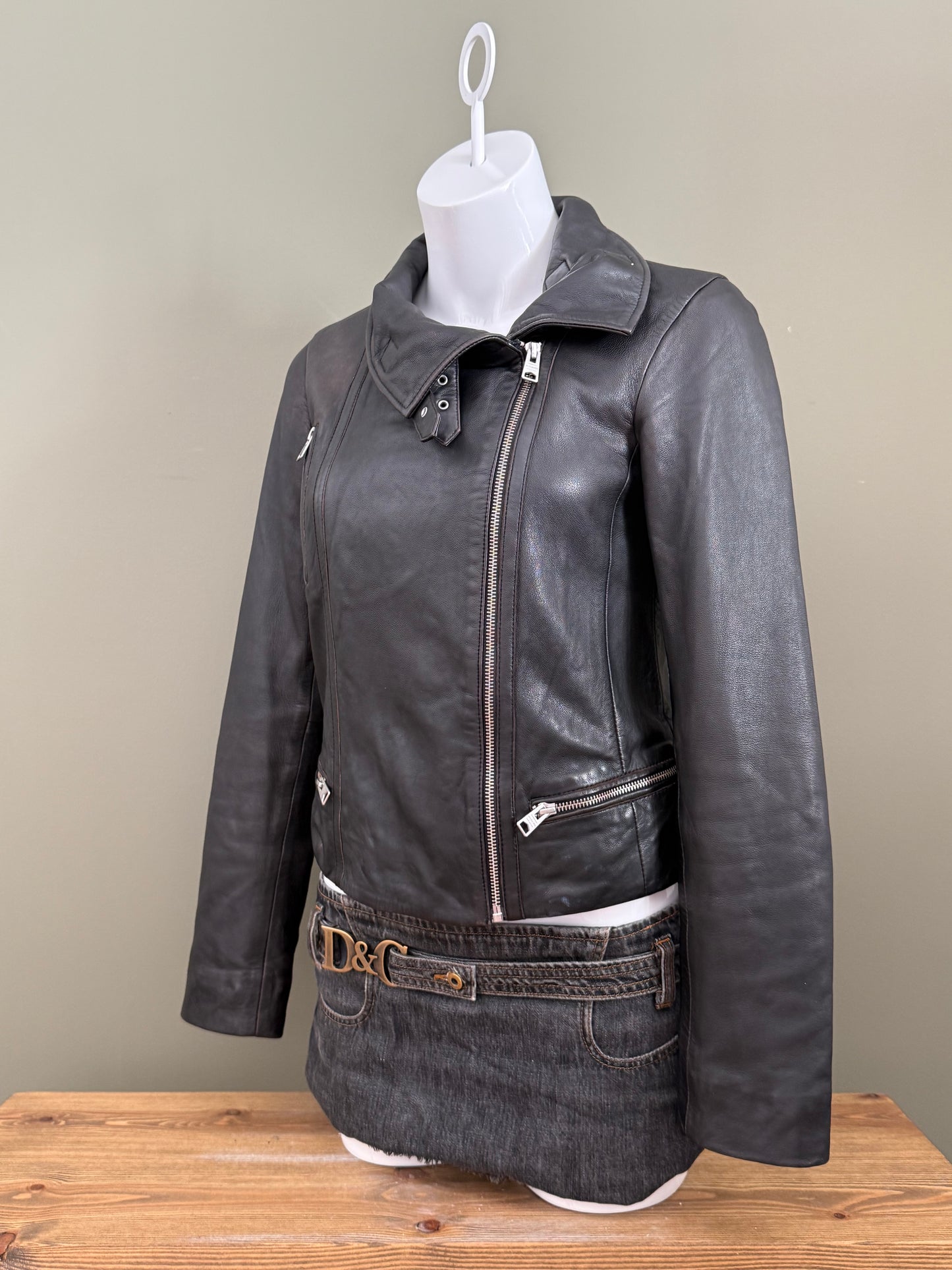 Allsaints Leather Buckle Jacket (UK10)