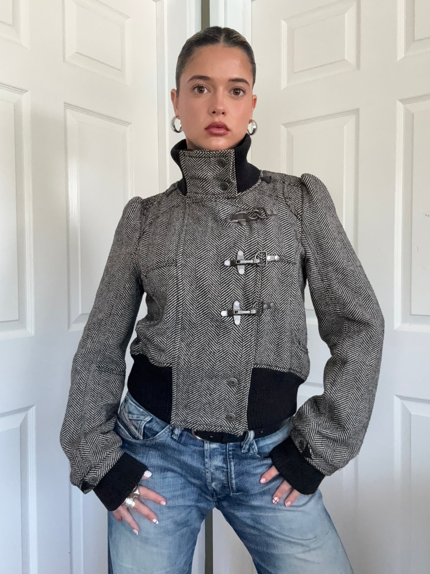 Funnel Neck Y2K Jacket (UK14)
