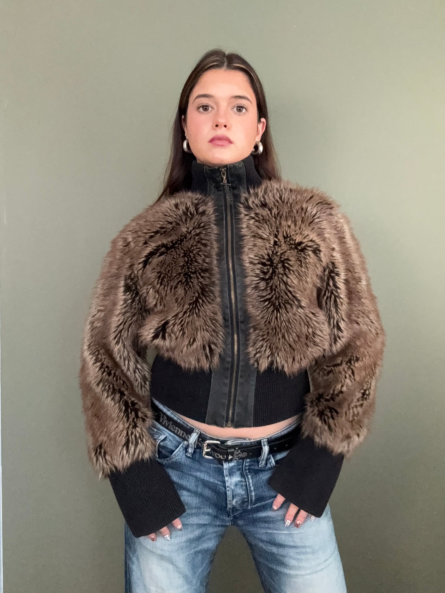 Faux Fur Firetrap Jacket (M)