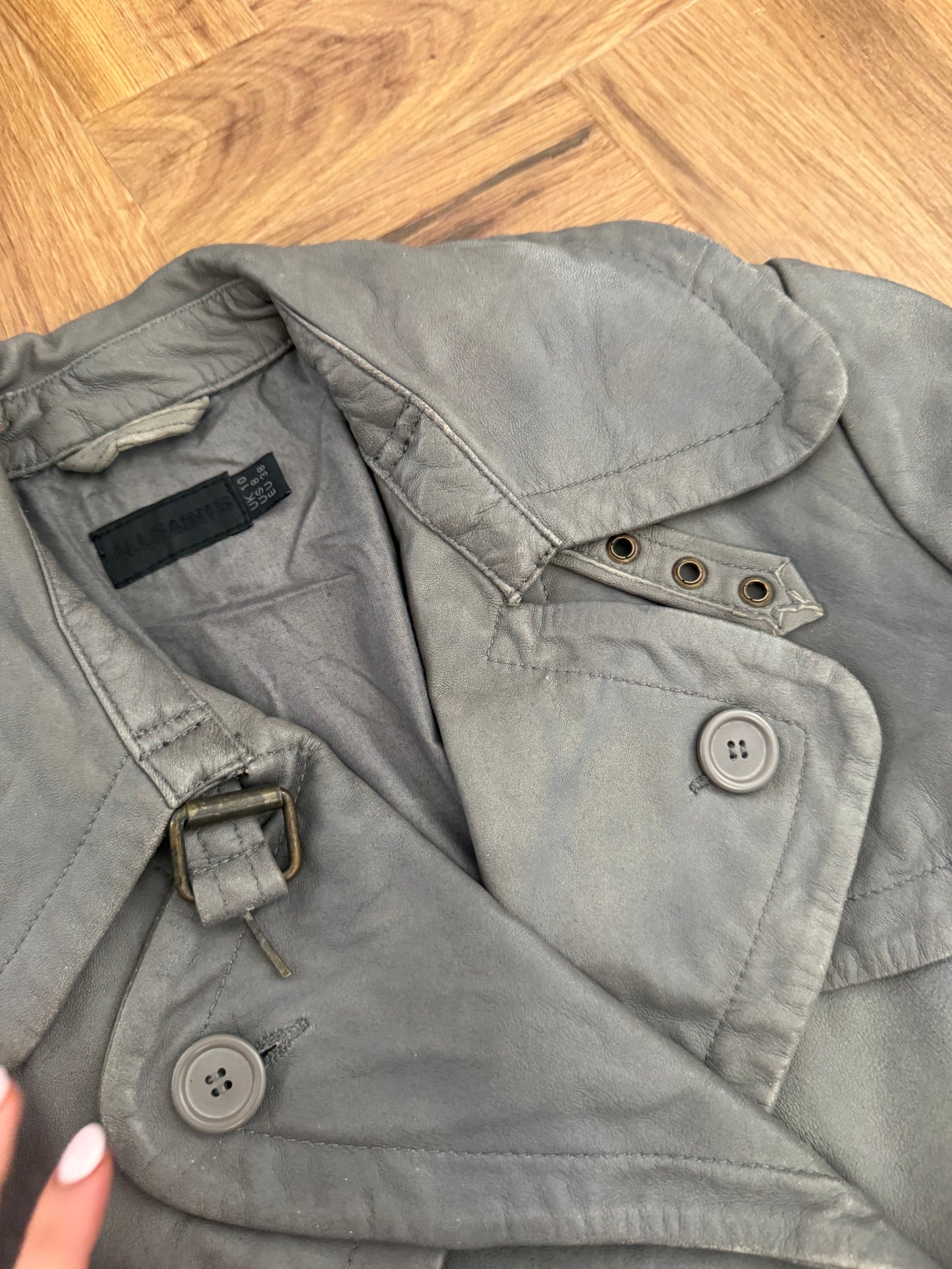 Allsaints 2 in 1 Leather Jacket (UK10)