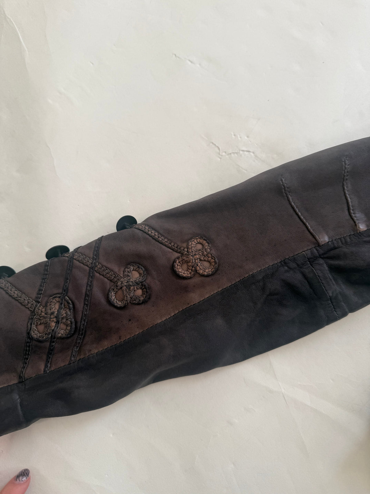 Allsaints Leather Military Jacket (UK12)
