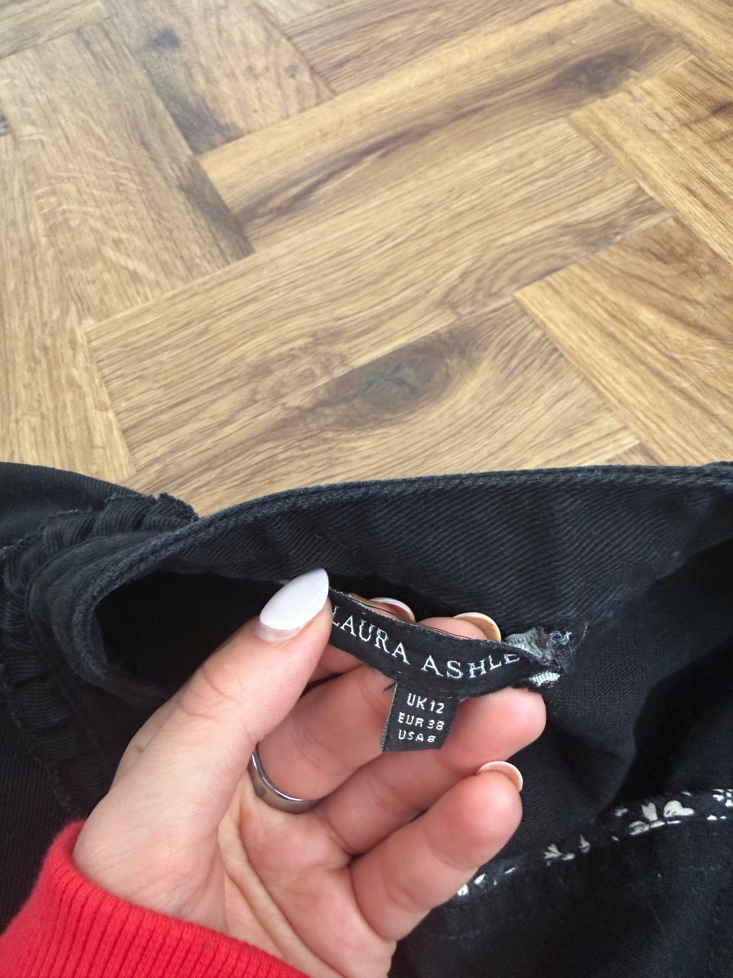 Laura Ashley Ruched Black Jacket (UK12)