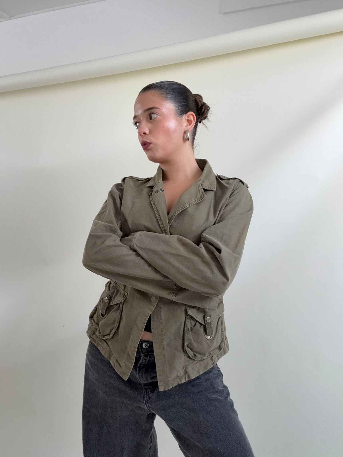 Hooch Khaki Utility Jacket (UK14)