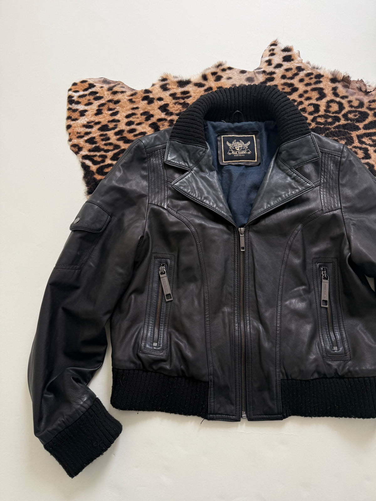 Vintage Leather Jacket (UK16)