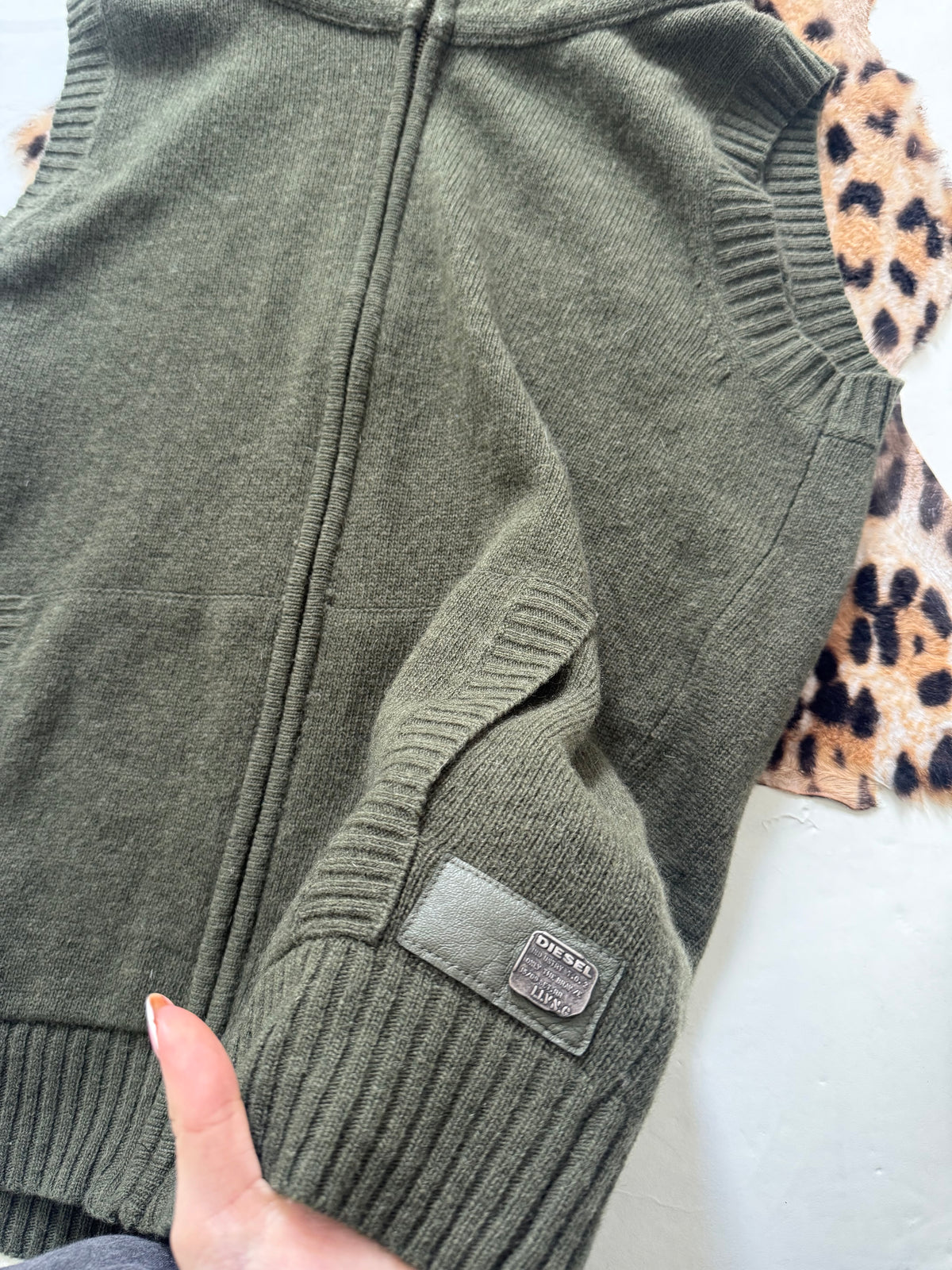 Diesel Wool Zip Gilet (M)