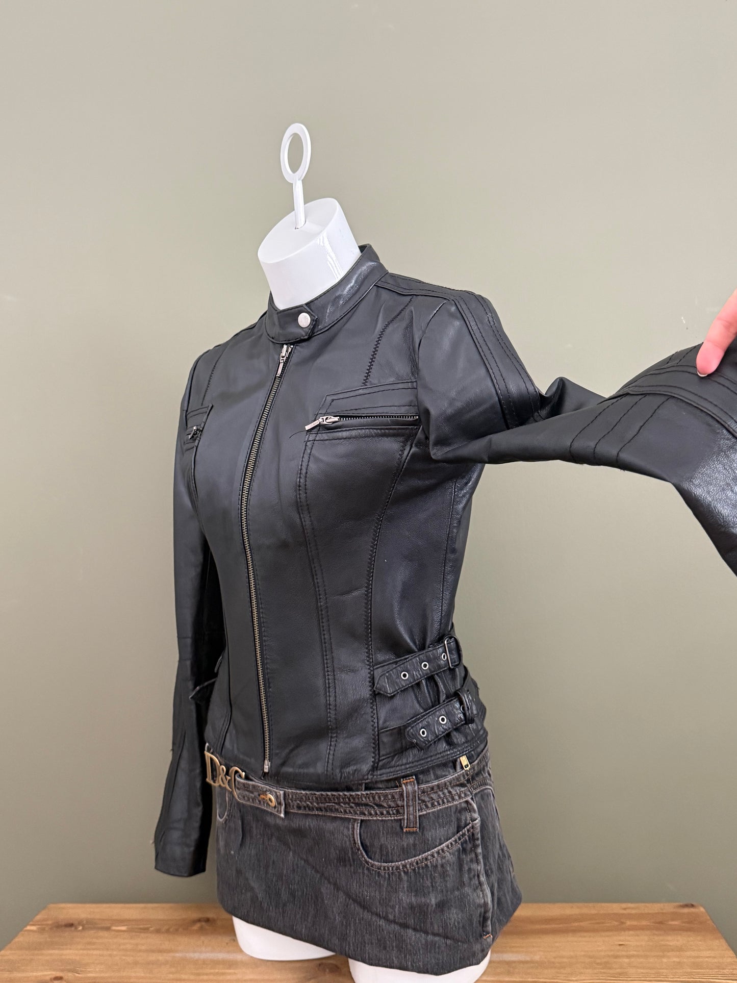 Leather Buckle Jacket (UK10)