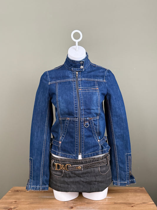French Connection Denim Cargo Jacket (UK10)