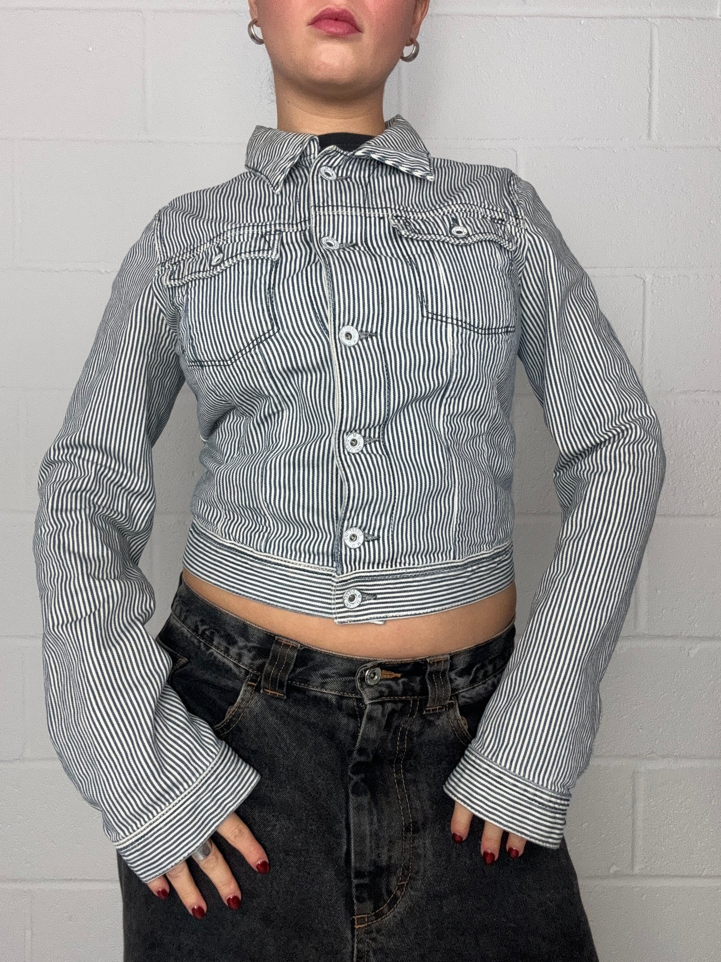 Diesel Pinstripe Denim Jacket (S)